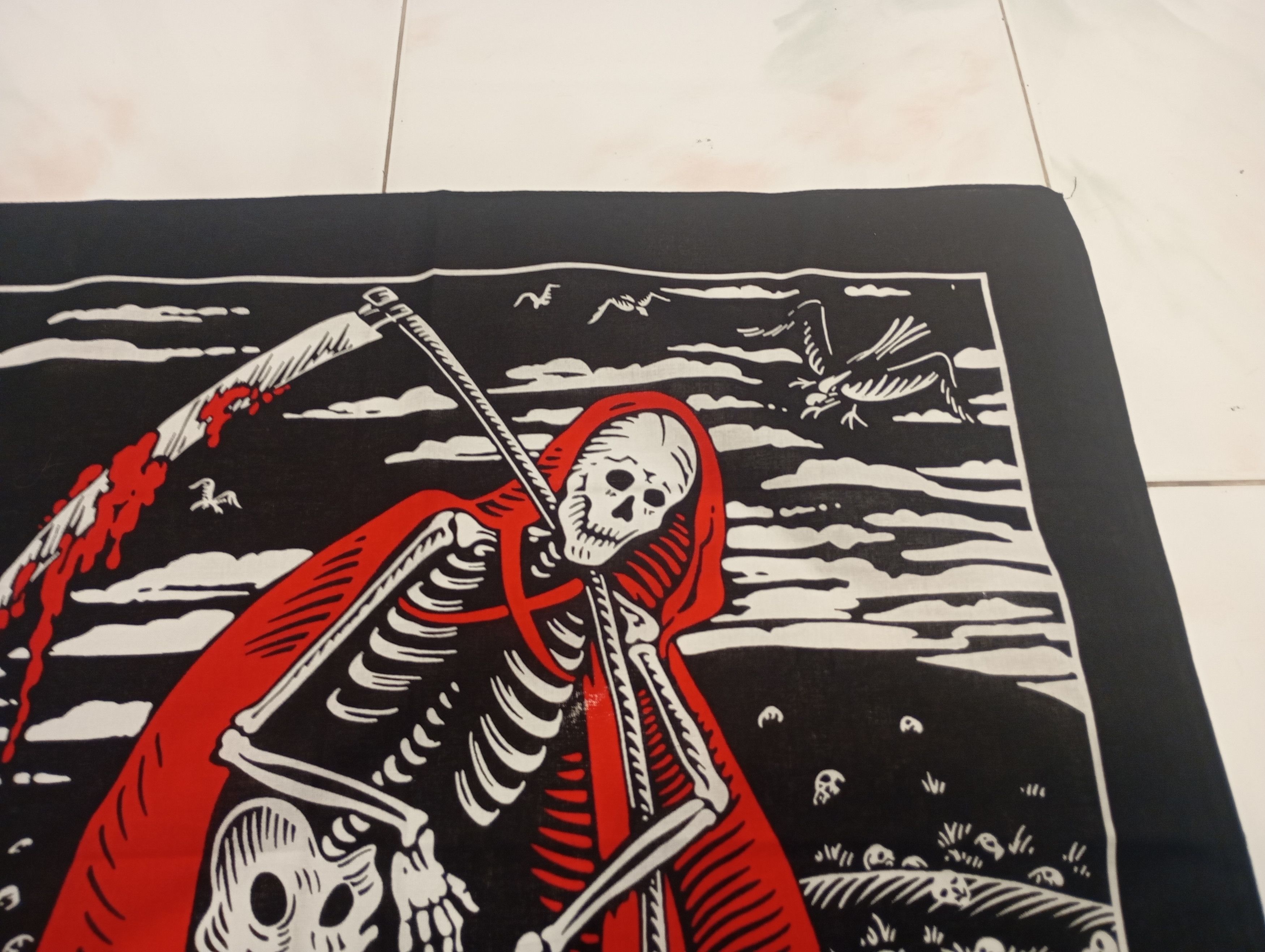 Band Tees Skull Bandana Handkerchief Size ONE SIZE - 1 Thumbnail