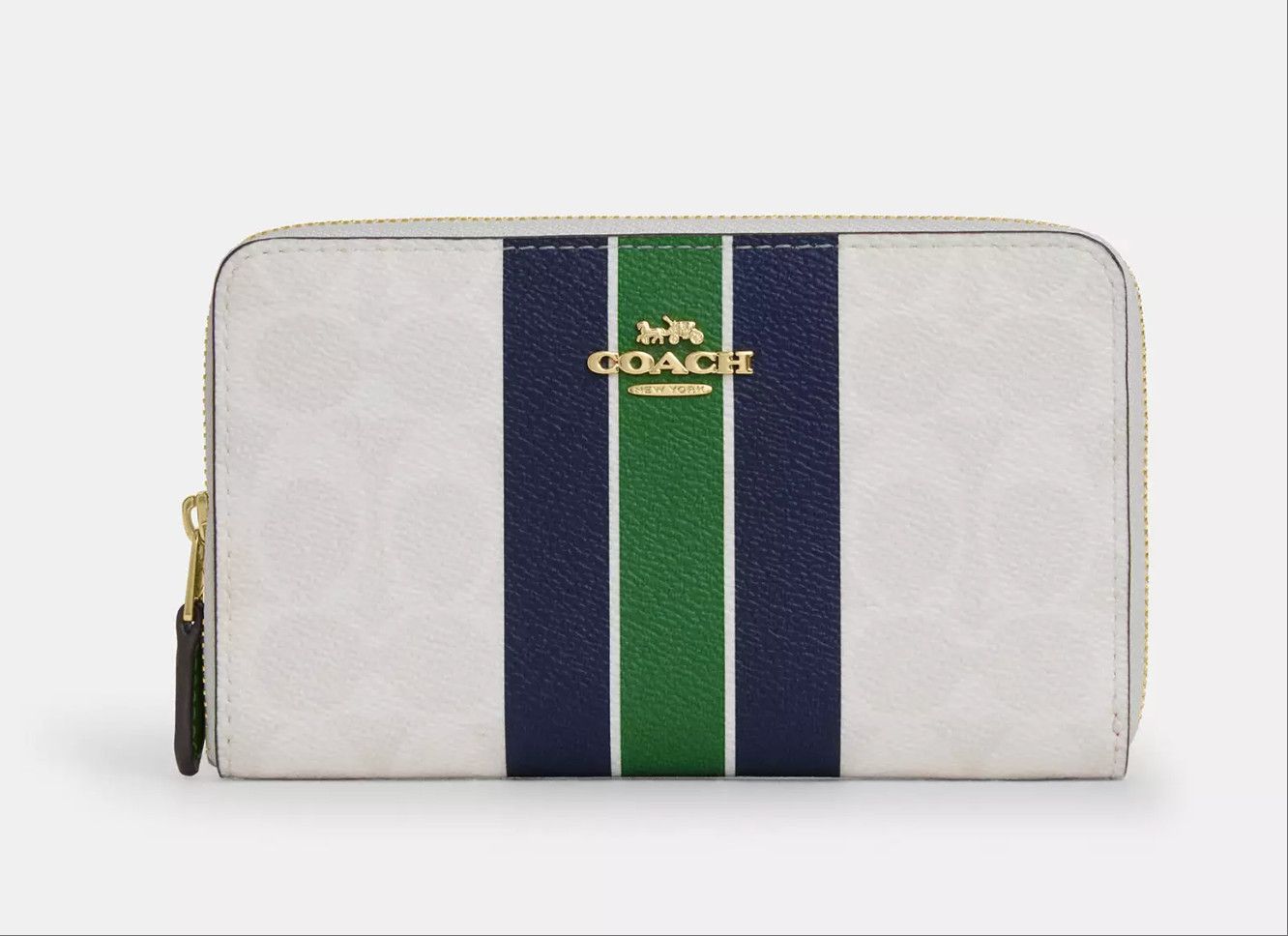 Coach Medium Id Zip Wallet With Varsity Stripe CBO79 Size ONE SIZE - 5 Thumbnail