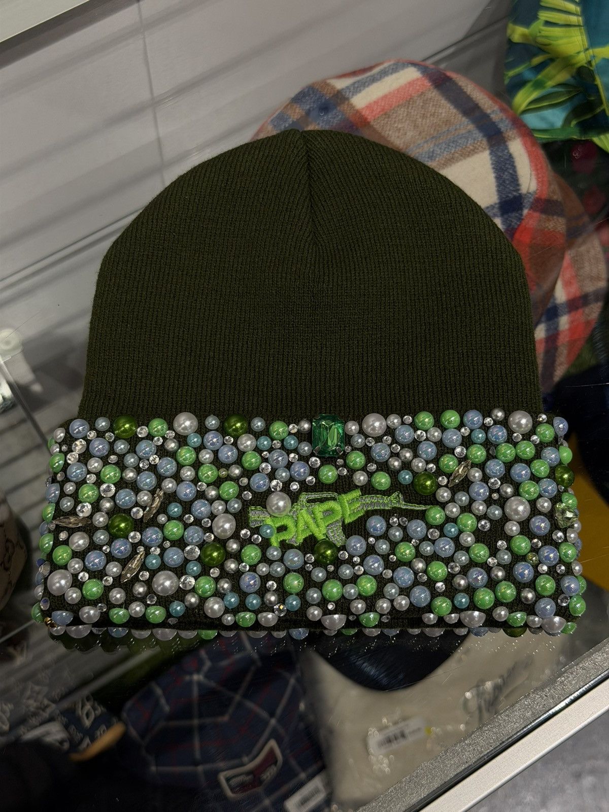 Other PAPE Stone Beanie Crystal Brand New Size ONE SIZE - 2 Thumbnail