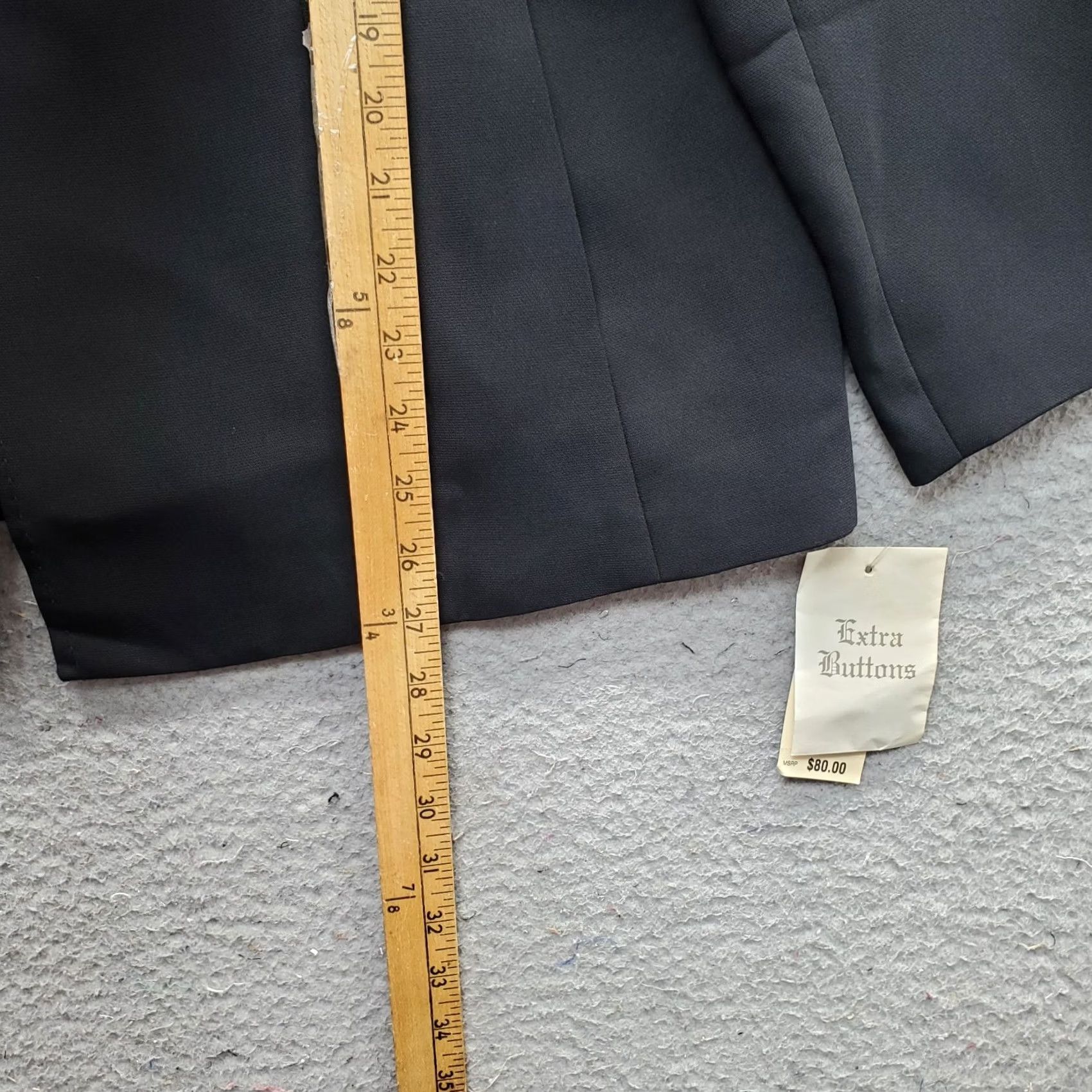 Vintage Style&co. Collection Blazer Jacket Womens Size 16P Black Notch Lapel Single Breasted Blazer Jacket Size XXL / US 16-18 / IT 52-54 - 3 Thumbnail