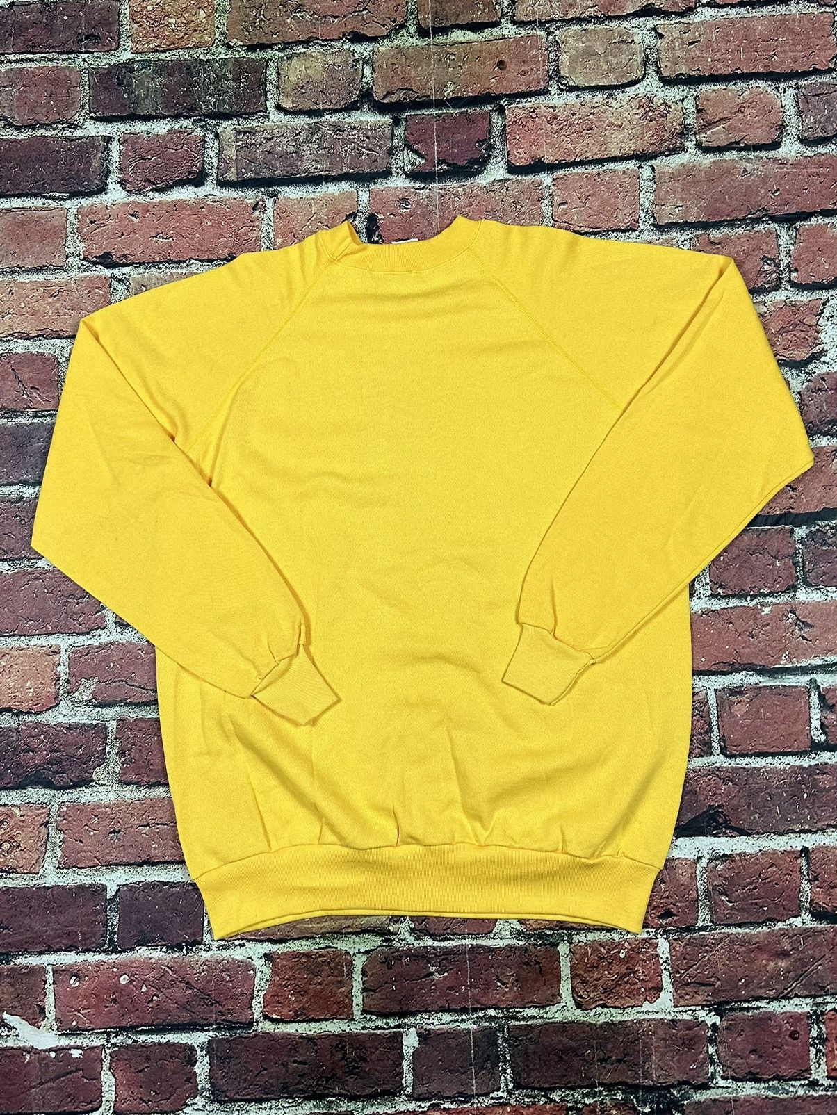 Vintage Vintage Blank JE Morgan Sweatshirt 80s Crewneck Yellow NEW Size US XXL / EU 58 / 5 - 3 Thumbnail