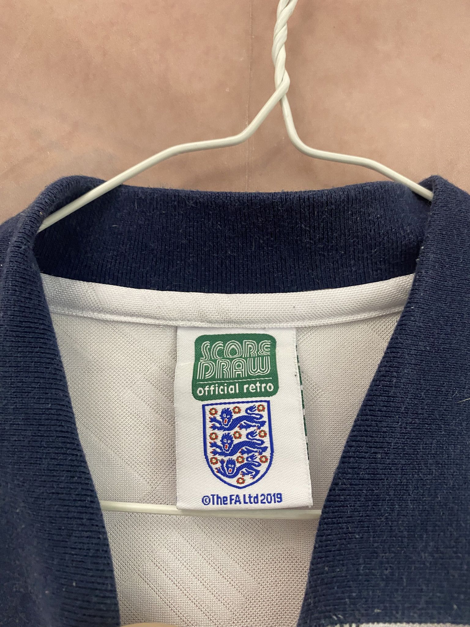 Vintage ENGLAND TEAM 1990-1992 FOOTBALL SHIRT JERSEY HOME SCORE DRAW Size US S / EU 44-46 / 1 - 3 Thumbnail