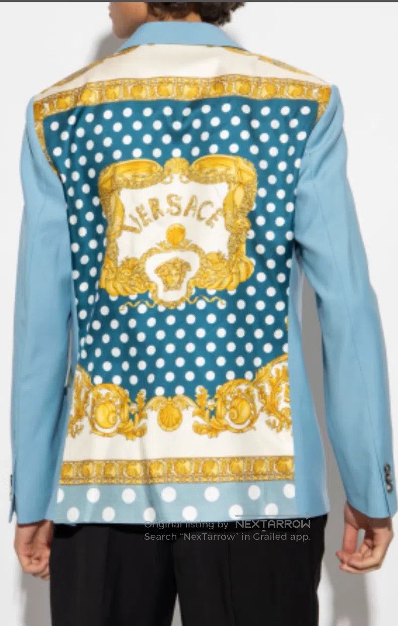 Versace Versace Light blue wool single-row double-button suit suit Size 48S - 1 Thumbnail