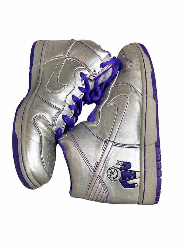 Nike SB Nike SB Dunk High Dinosaur Jr Silver Purple SZ 9.5 Size US 9.5 / EU 42-43 - 3 Thumbnail
