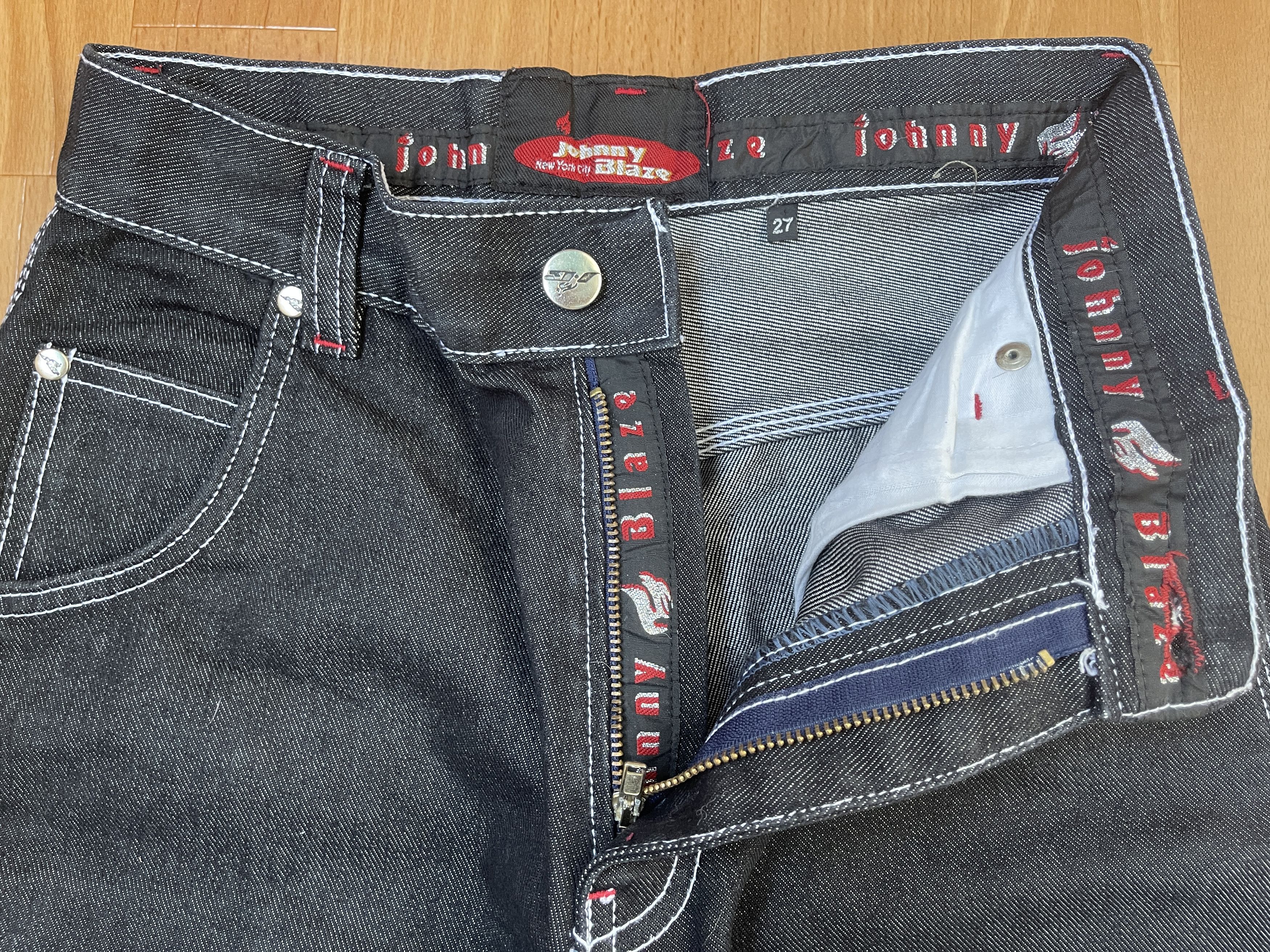 Wu-Tang Clan Johnny Blaze jeans shiny metallic silver baggy Wu Wear 26 Size US 26 / EU 42 - 10 Thumbnail