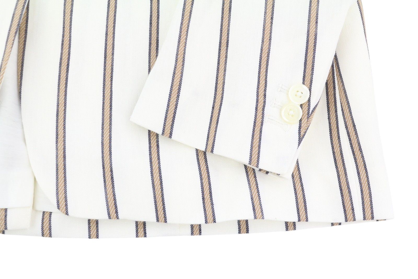 Gant STRIPE LINEN EU38 Off-White Linen Notch Blazer 85337 Size M / US 6-8 / IT 42-44 - 6 Thumbnail