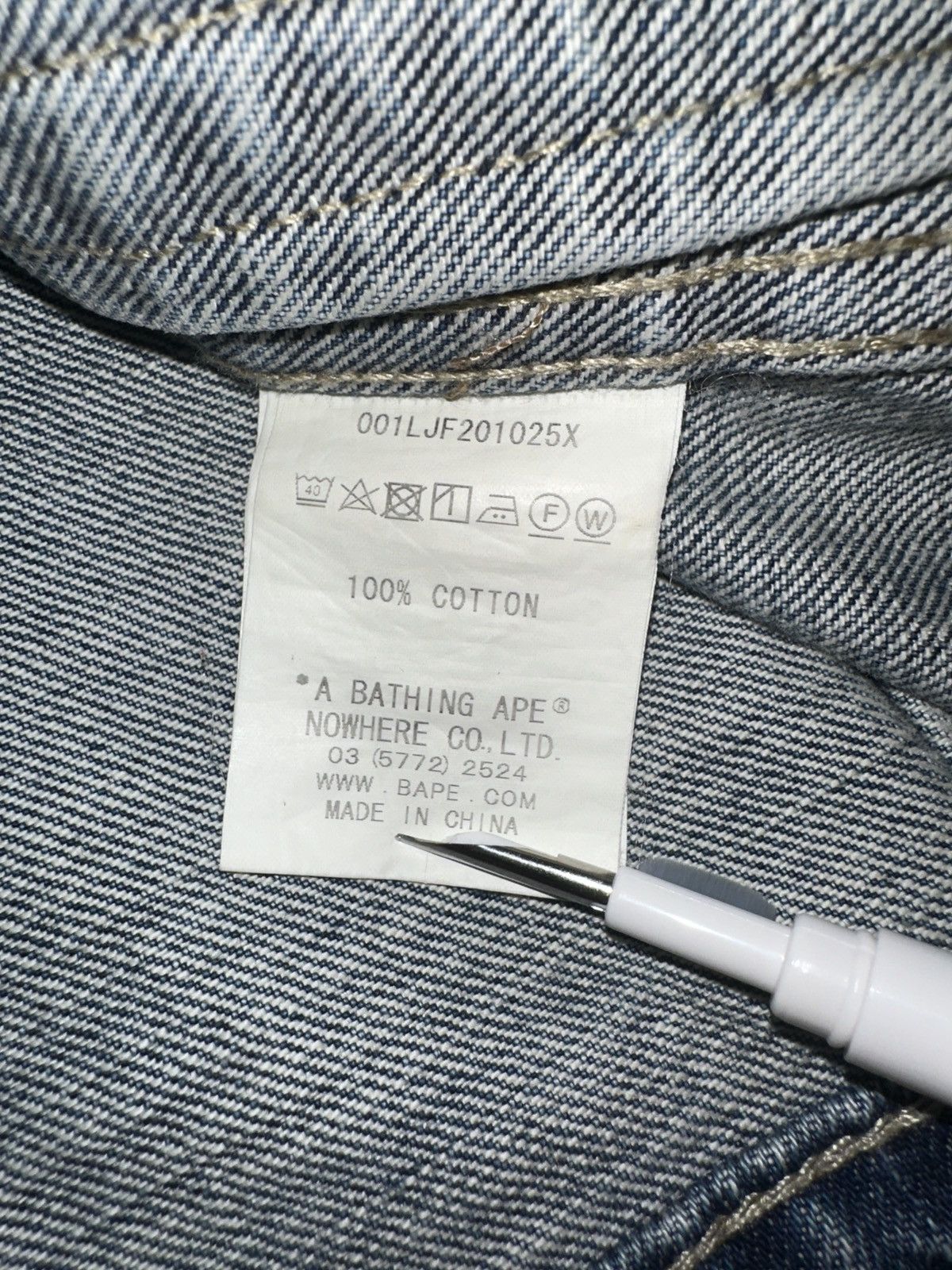 Bape Bape Crazy Patch Denim Jacket Indigo Distressed Size Medium Size US M / EU 48-50 / 2 - 9 Thumbnail