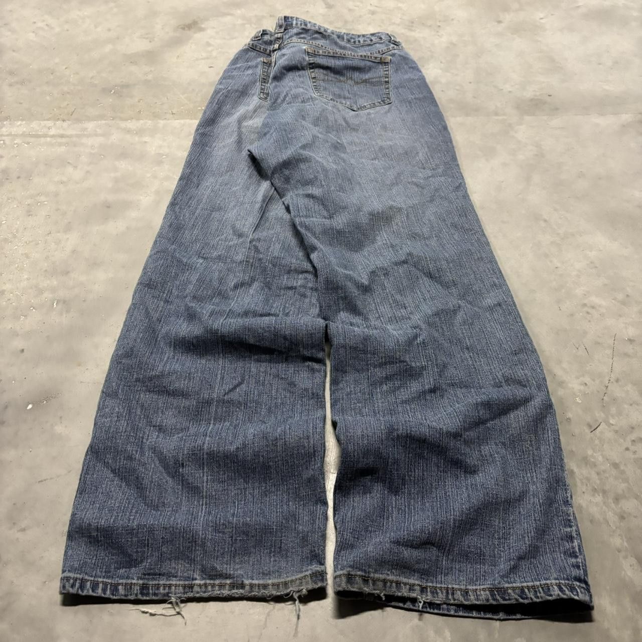 Japanese Brand × Vintage Crazy Vintage Y2K/2000s Baggy Dark Wash Skater Denim Jeans! Size US 36 / EU 52 - 4 Thumbnail