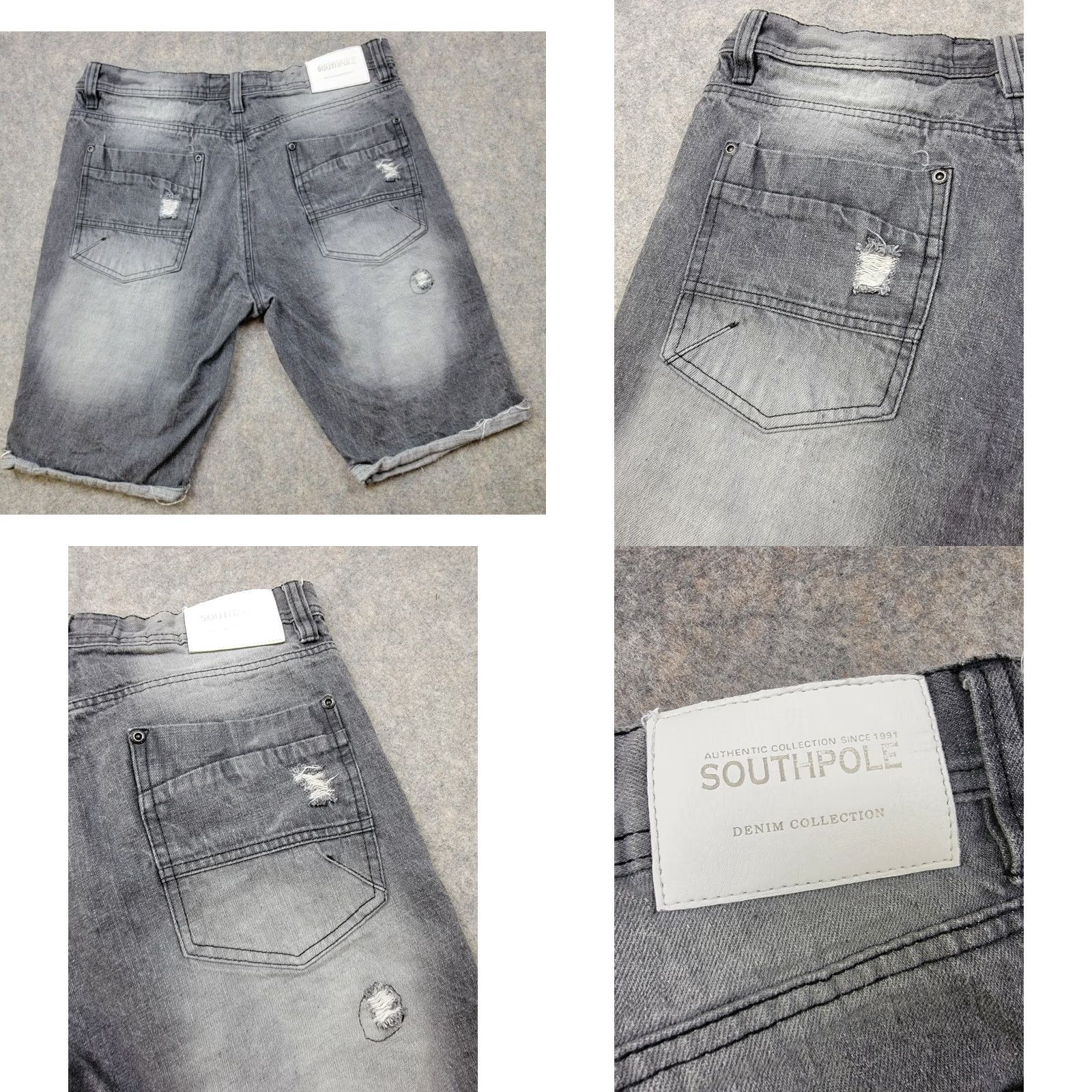 Southpole Southpole Jeans Shorts Mens 36 Black Gray Distressed Denim Collection Bermuda 90s Hip Hop Mens Size US 36 / EU 52 - 9 Thumbnail