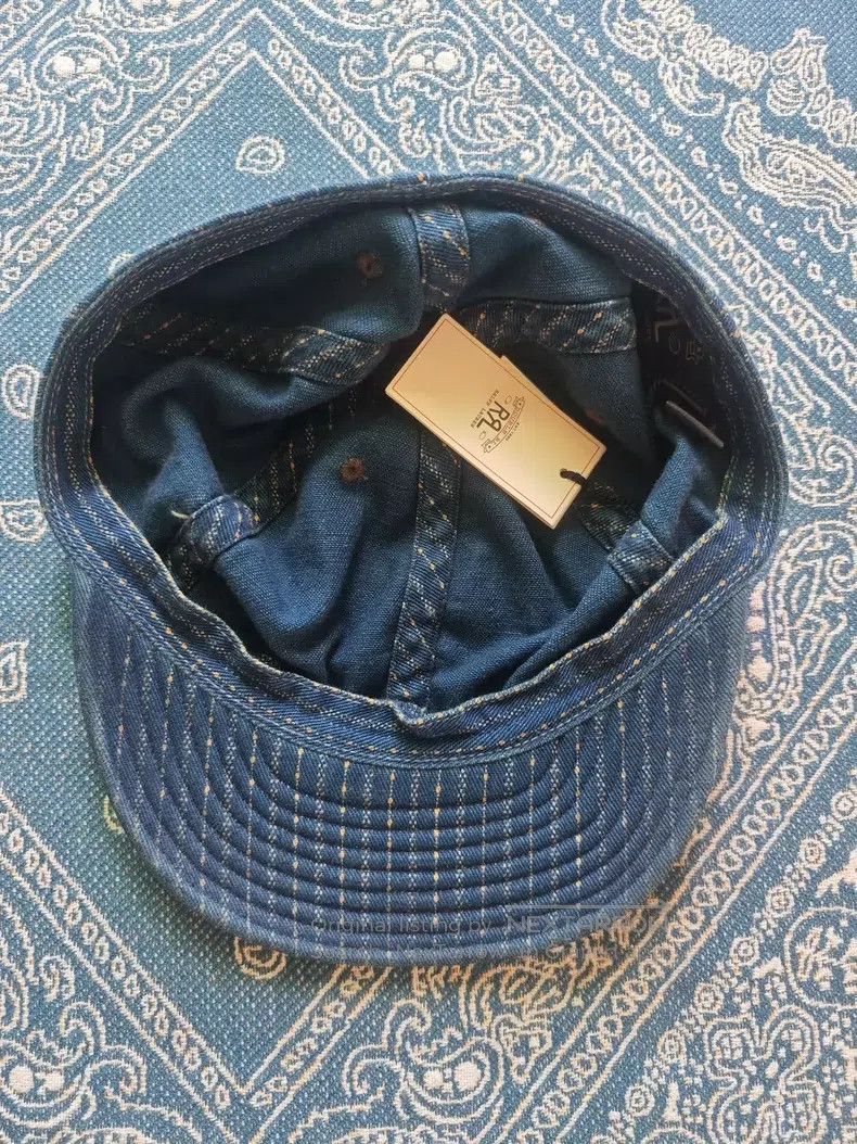 RRL Ralph Lauren RRL Ralph Lauren Retro blue striped workwear duckbill cap Size ONE SIZE - 5 Thumbnail
