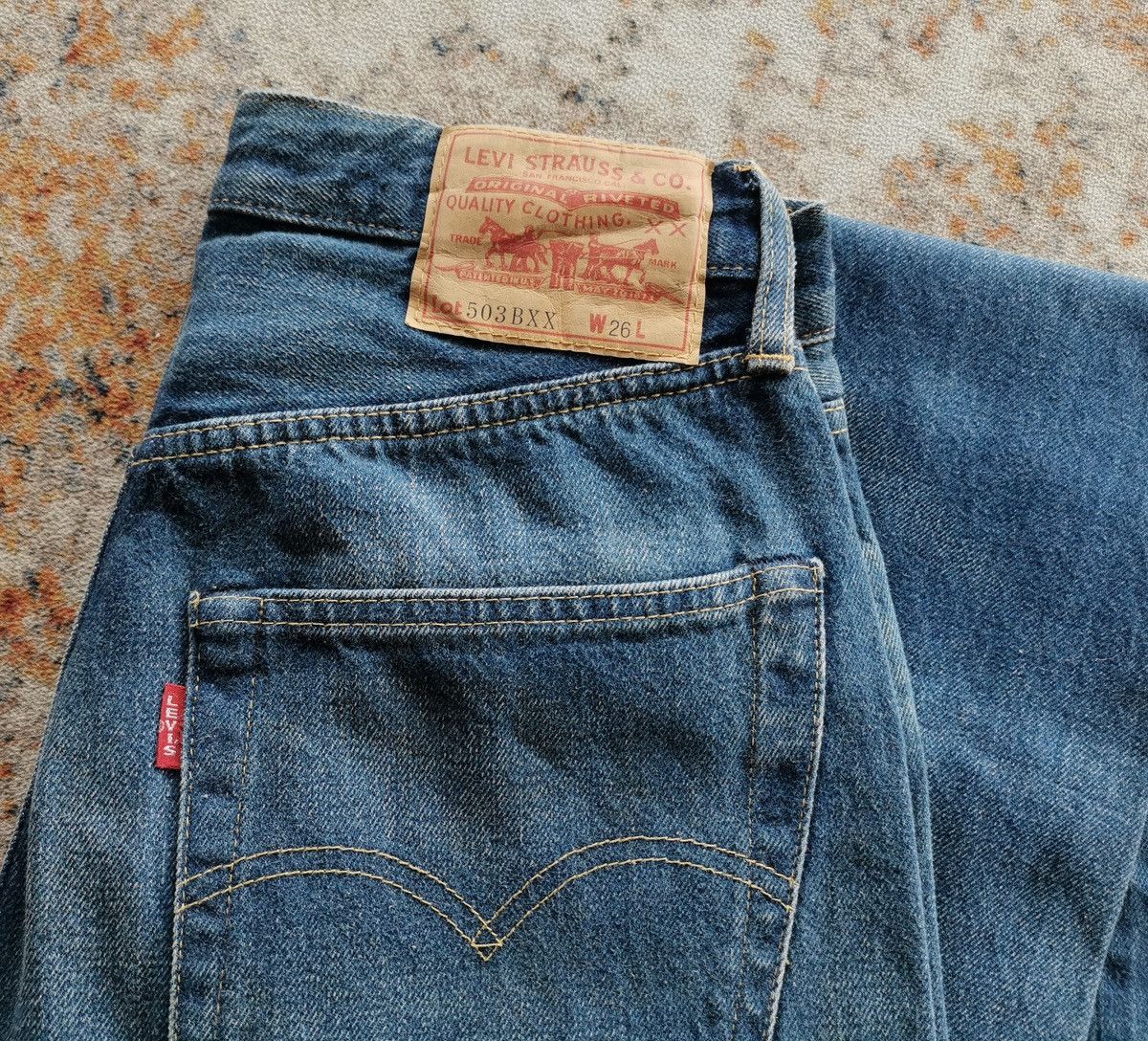 Levi's Vintage Clothing × Self Edge Lvc Levis Vintage Clothing Lot 503BXX Selvedge Denim Jeans Size US 27 - 5 Thumbnail