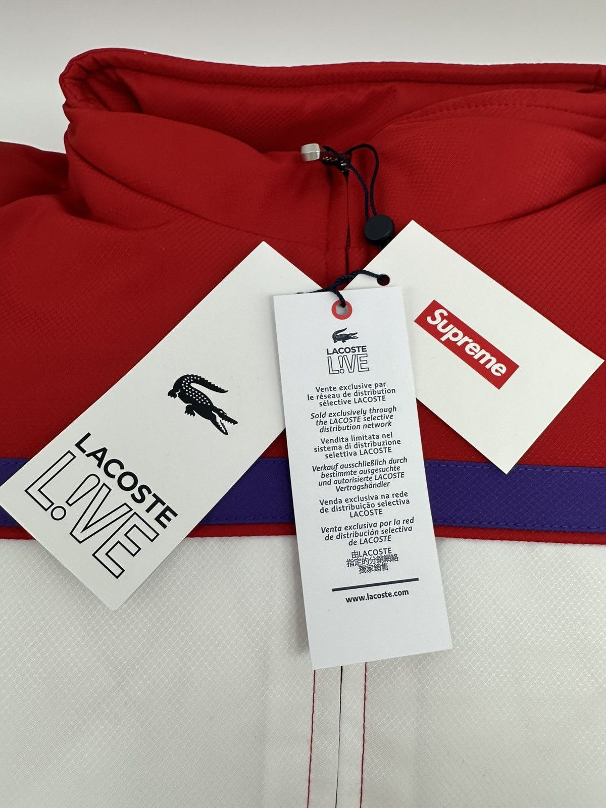 Lacoste × Supreme Supreme LACOSTE Puffy Half Zip Pullover Red Medium Size US M / EU 48-50 / 2 - 3 Thumbnail