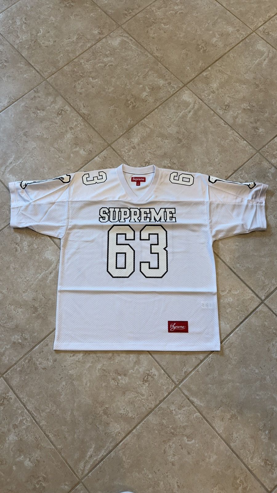 Supreme Supreme Bones Football Jersey White Size Large | Grailed