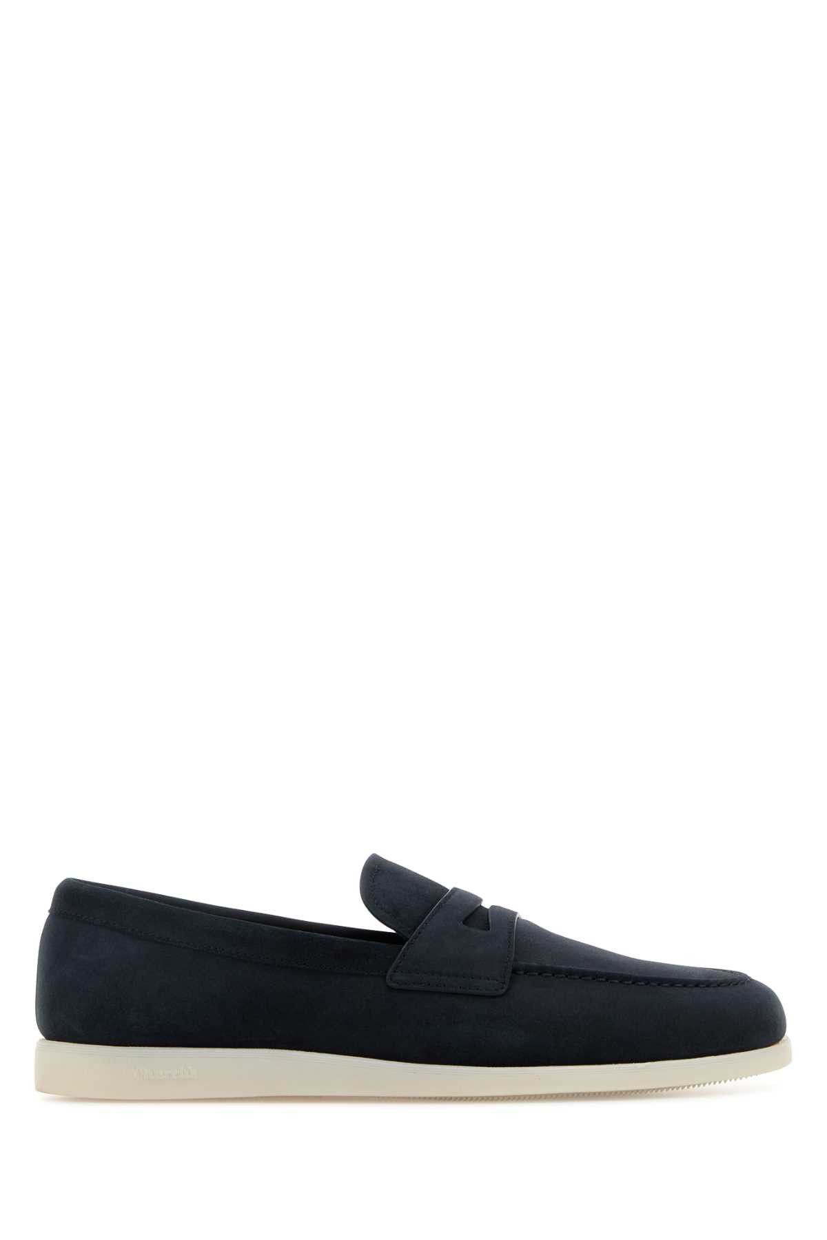 Church's Navy Blue Suede Loafers Size US 10 / EU 43 - 1 Thumbnail