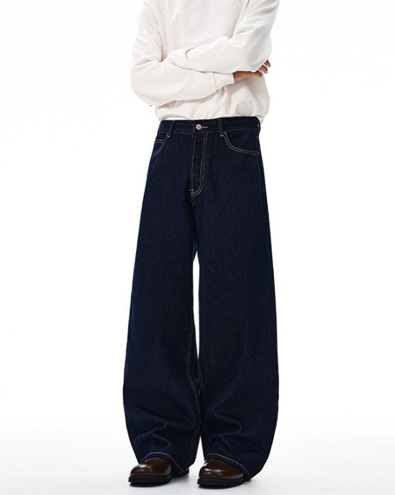 Japanese Brand American high street men's loose straight-leg baggy jeans Size US 32 / EU 48 - 4 Thumbnail