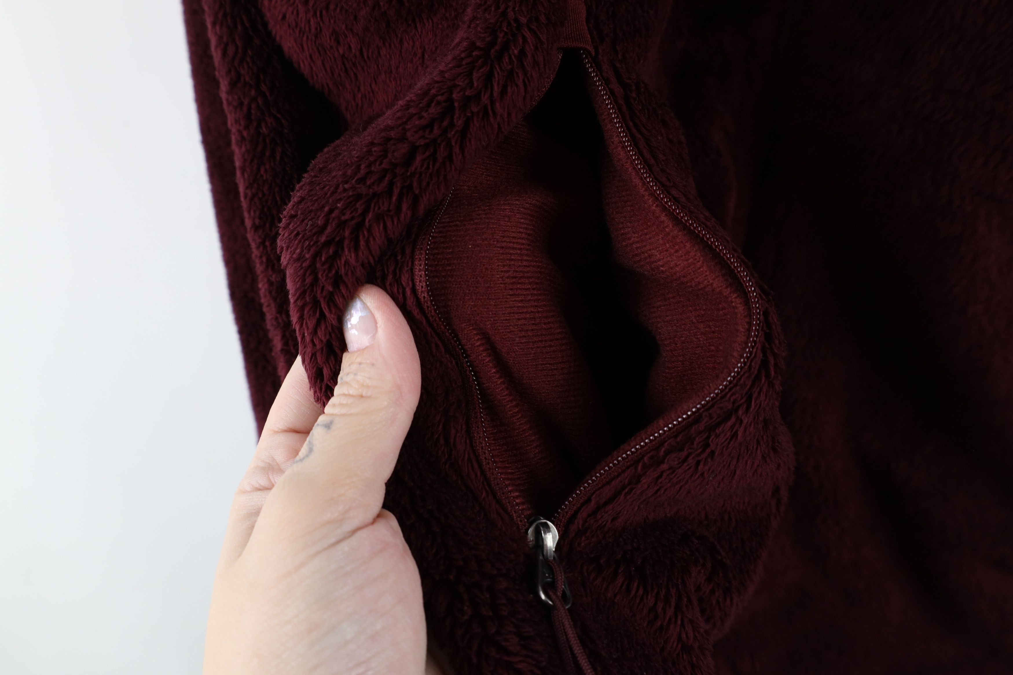 The North Face × Vintage The North Face Spell Osito Flow Fleece Jacket Burgundy Red Size M / US 6-8 / IT 42-44 - 6 Thumbnail