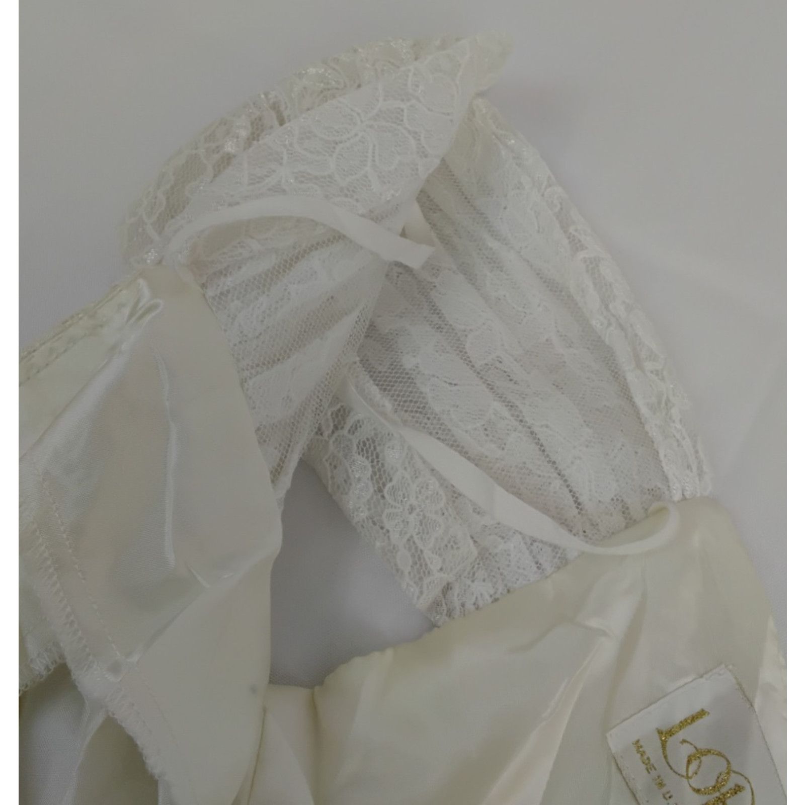Other Loralie Lace Gown Women's 8 White Vintage 80s Wedding Dress Size M / US 6-8 / IT 42-44 - 11 Thumbnail