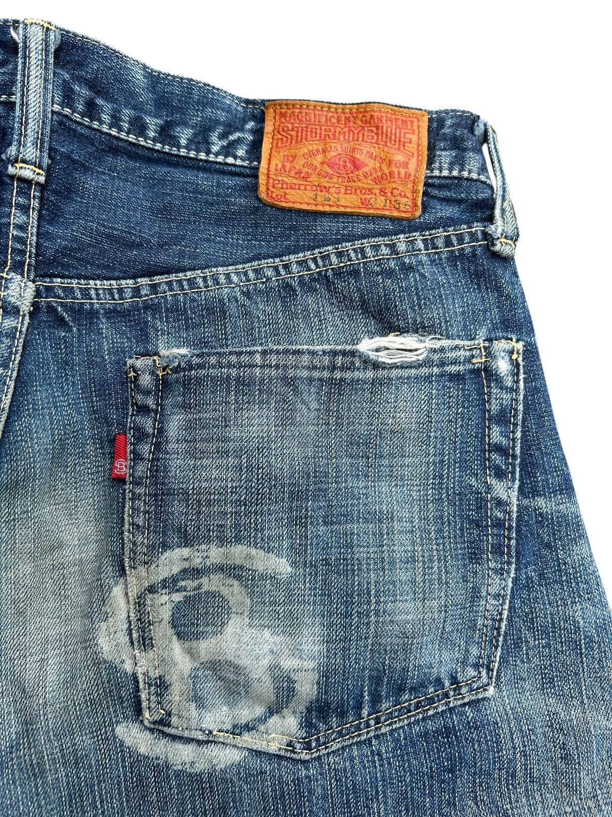 Kapital Vintage Japanese Brand Stormy Blue Selvedge Distressed Denim Size US 30 / EU 46 - 7 Thumbnail