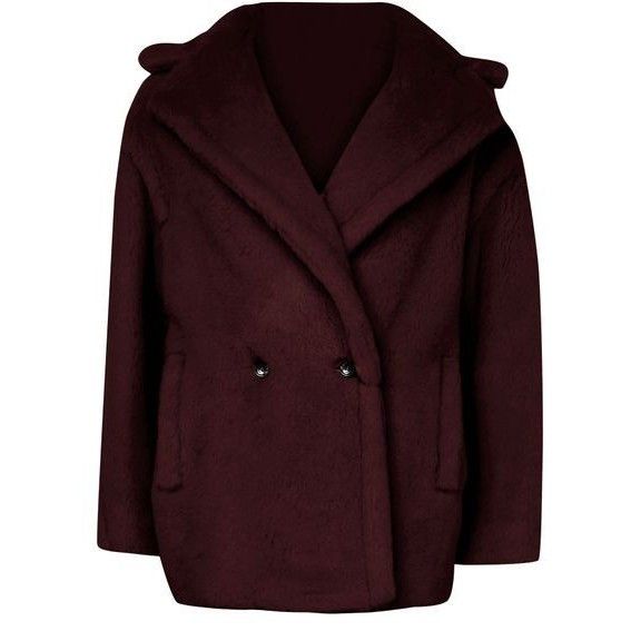 Max Mara MAX MARA Olga Aviator Fuzzy Cherry Red Wool Jacket New & Aut Size L / US 10 / IT 46 - 1 Thumbnail