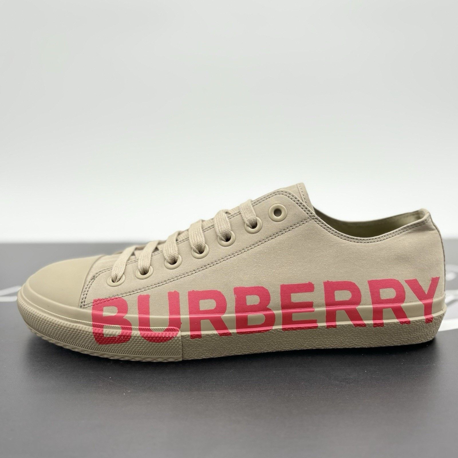 Burberry Burberry Gabardine Low Top ' Beige Red ' | SUPER CLEAN! Size US 11 / EU 44 - 8 Thumbnail