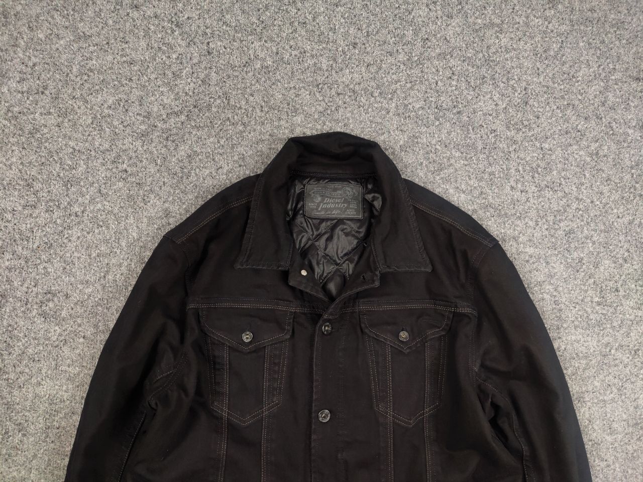 Diesel Diesel Industry Warm men's Black Denim Jacket Vintage style Size US XL / EU 56 / 4 - 8 Thumbnail