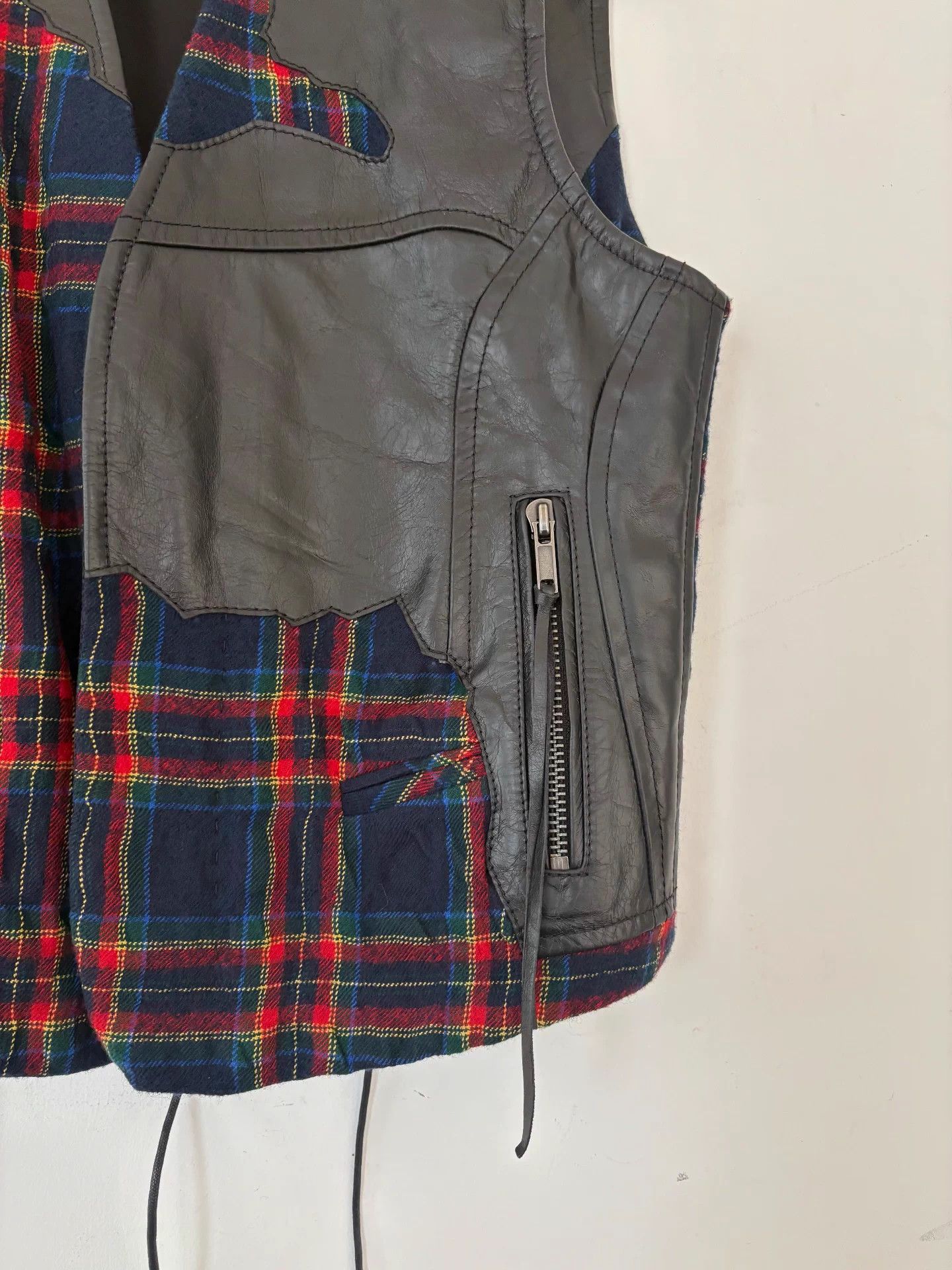 Haider Ackermann Haider Ackermann Fall/Winter 2017 Leather and Check Vest Size US M / EU 48-50 / 2 - 6 Thumbnail