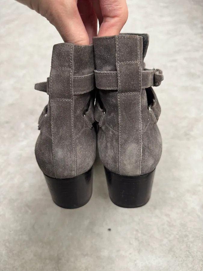 Saint Laurent Paris Saint Laurent Grey Suede Jodhpur Boots Size US 8 / EU 41 - 4 Thumbnail