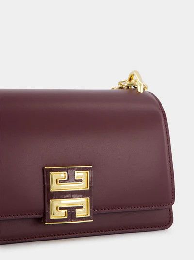 Givenchy o1srvl11e0924 Size: OS / 4G Leather Chain Bag in Burgundy Size ONE SIZE - 8 Thumbnail
