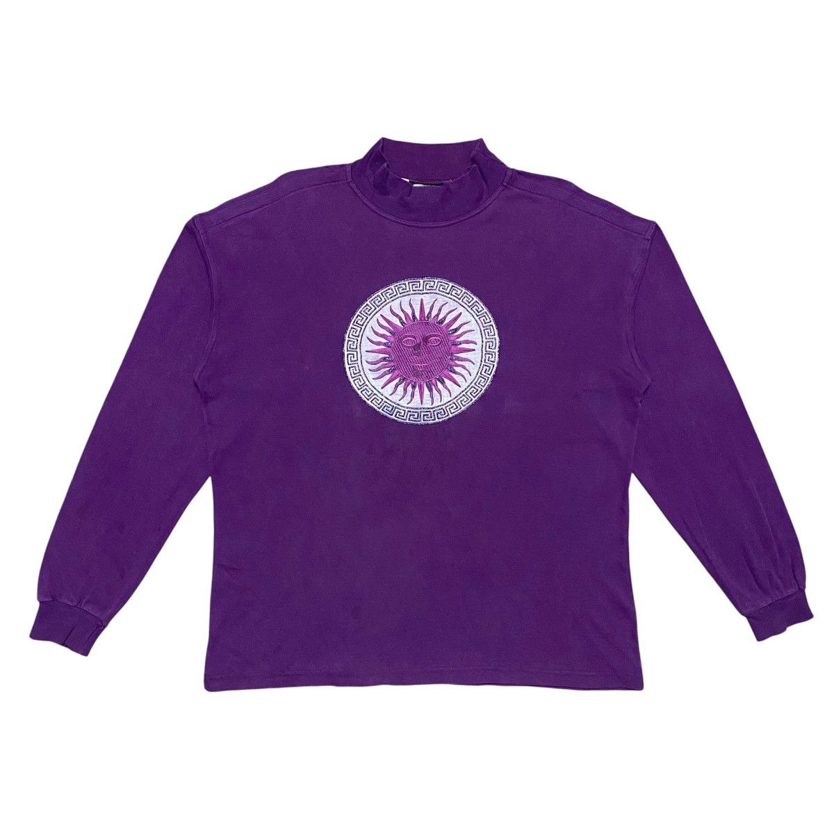 Versace Jeans Couture Rare‼️🔥Versace Embroidery Big Logo Long Sleeve T-Shirt Size US L / EU 52-54 / 3 - 1 Thumbnail