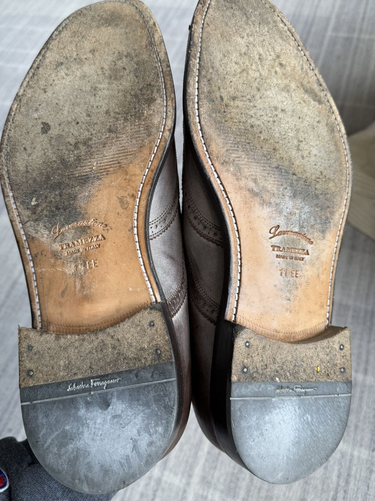 Salvatore Ferragamo Ferragamo brogues brown/silver 11 EE Size US 11 / EU 44 - 9 Thumbnail