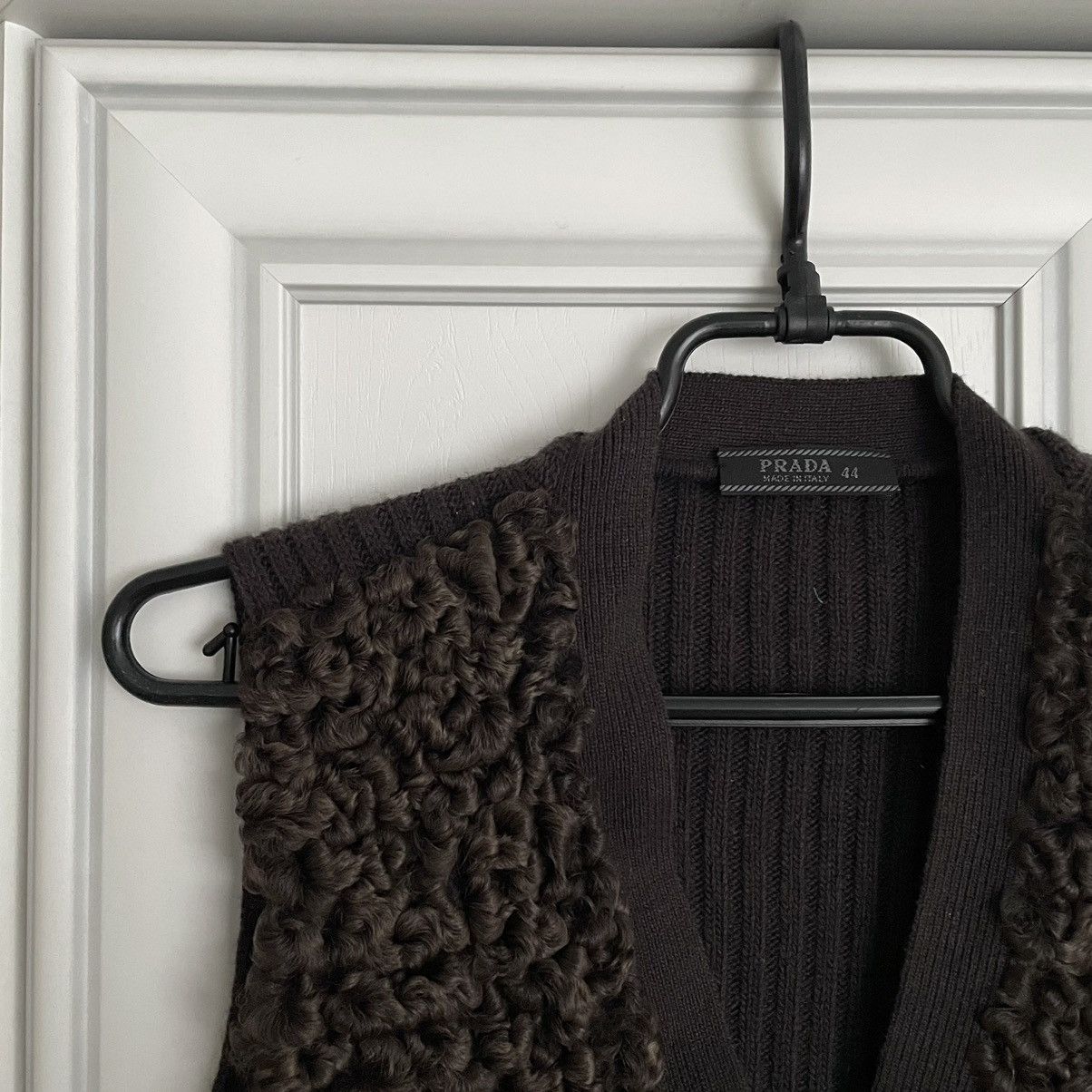 Prada Prada Astrakhan Fur Sleeveless Cardigan Size M / US 6-8 / IT 42-44 - 3 Thumbnail