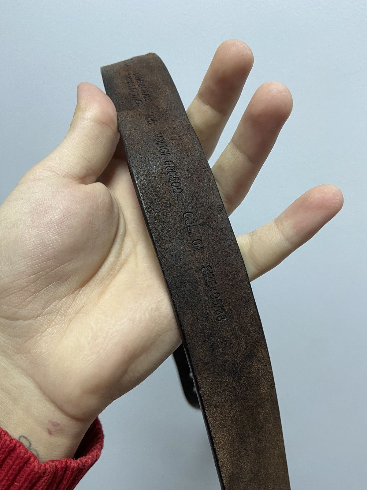 Diesel × Vintage Diesel belt leather vintage made in Italy avant Garde Size ONE SIZE - 8 Thumbnail