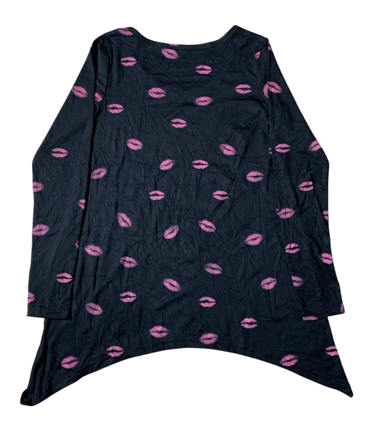 Japanese Brand 2000s Sorridere Kiss Printed Vkei Gothic Style Tshirt Size M / US 6-8 / IT 42-44 - 6 Thumbnail