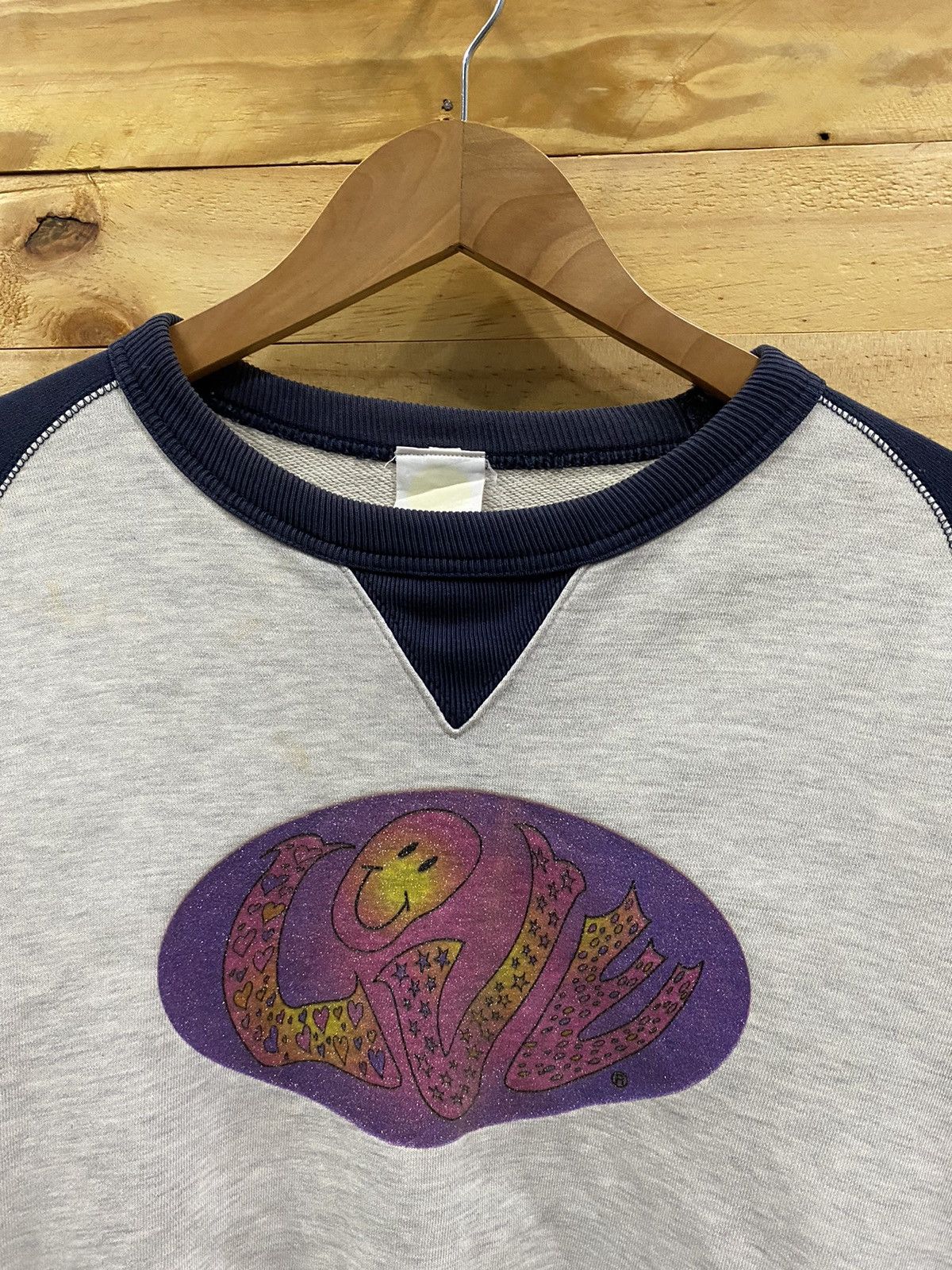 Vintage Vintage SMILEY love raglan sweatshirt Size US M / EU 48-50 / 2 - 2 Thumbnail