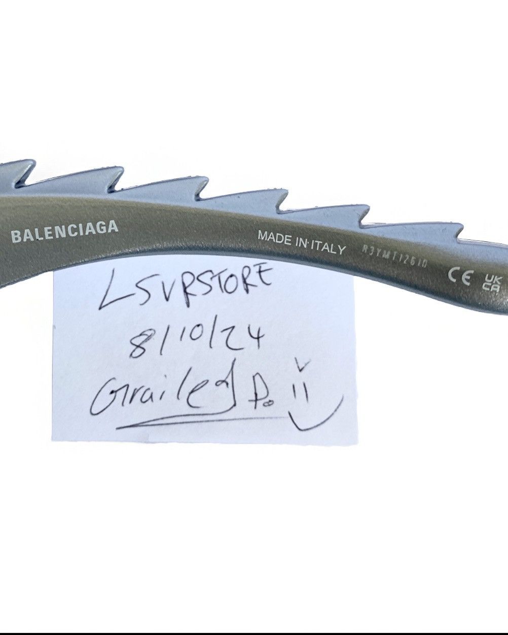 Balenciaga Balenciaga Spike Rectangle Sunglasses Size ONE SIZE - 5 Thumbnail