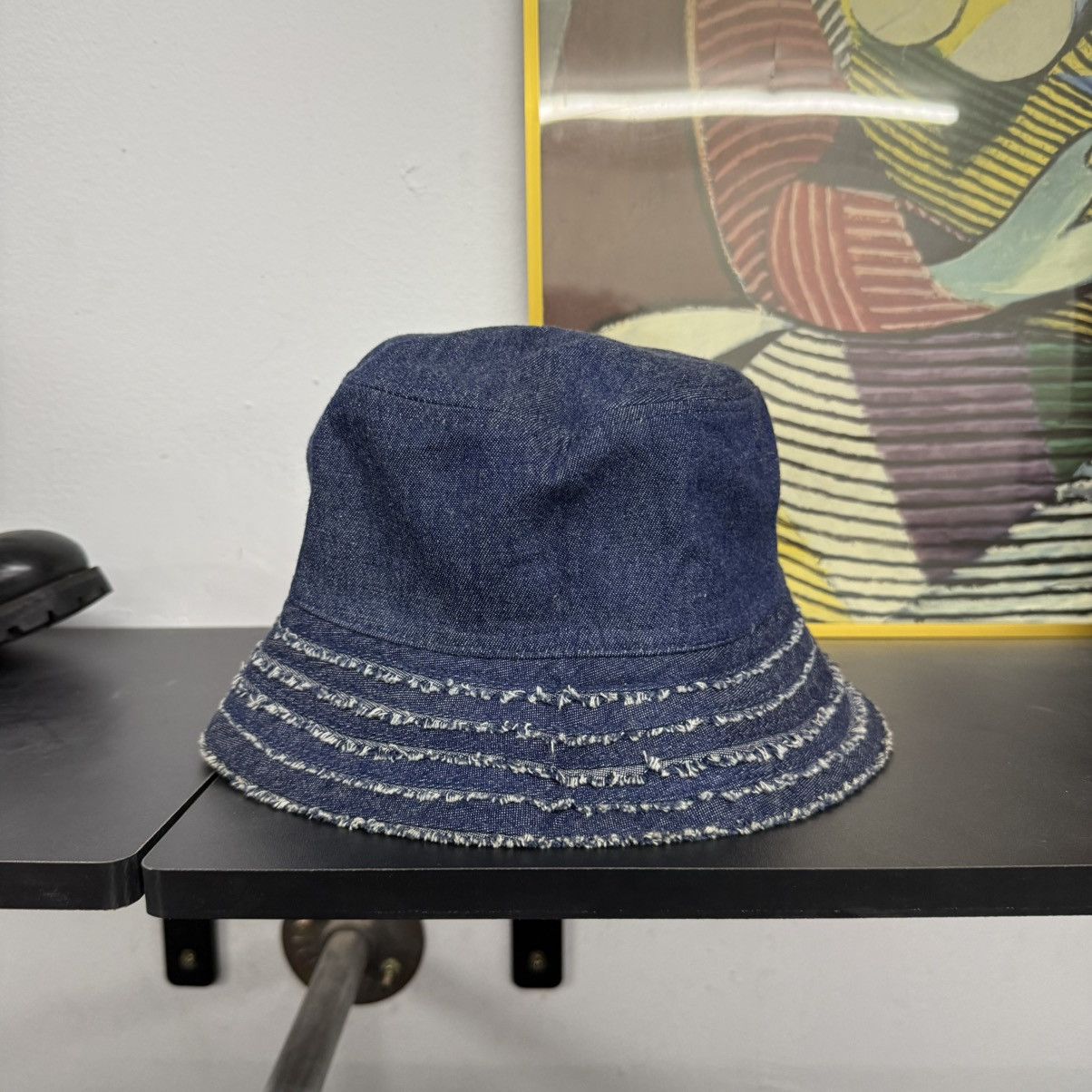 Hysteric Glamour Hysteric Glamour Hagi Inspired Frayed Denim Bucket Hat Size ONE SIZE - 1 Thumbnail
