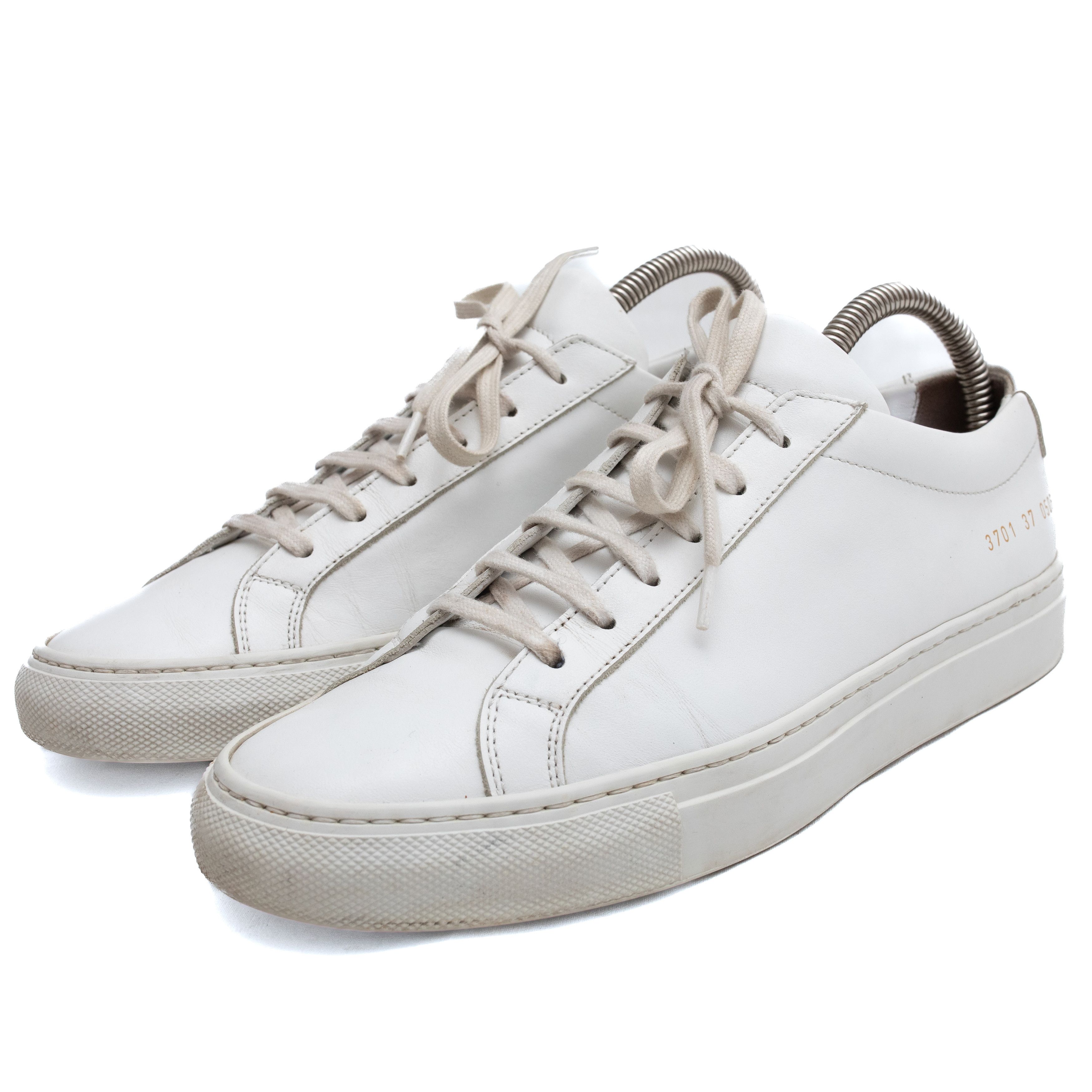 Common Projects COMMON PROJECTS Achilles Low White Leather Sneakers Size US 7 / IT 37 - 1 Thumbnail