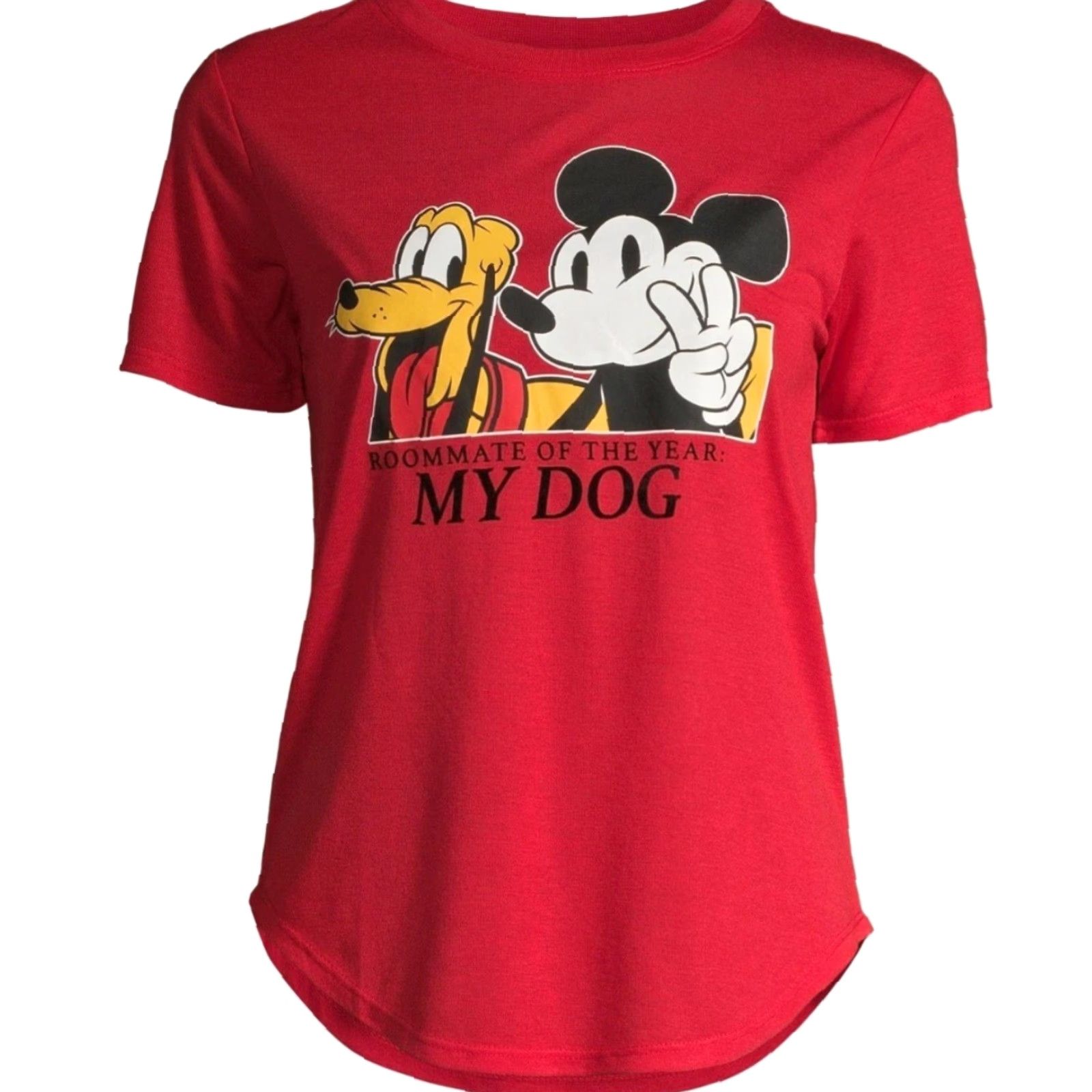 Disney Disney Mickey Mouse T-Shirt Red Women XL "Roommate of the Year My Dog" Shirt Size XL / US 12-14 / IT 48-50 - 2 Thumbnail