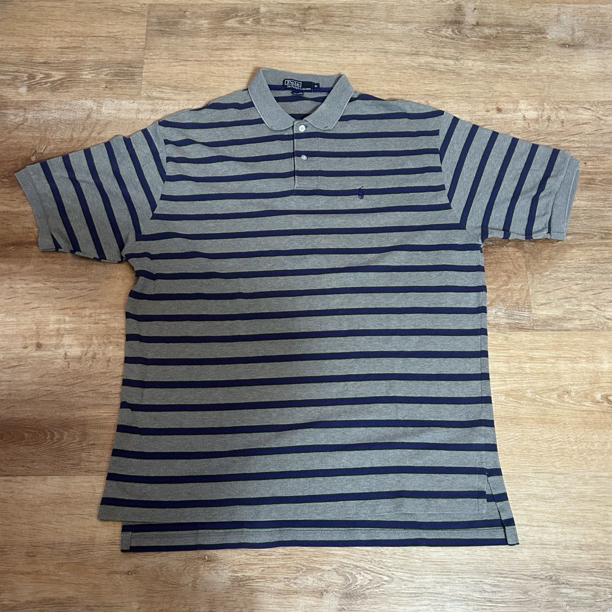 Polo Ralph Lauren Vintage 90s Polo Ralph Lauren Striped Polo Made In USA Size US XL / EU 56 / 4 - 1 Thumbnail