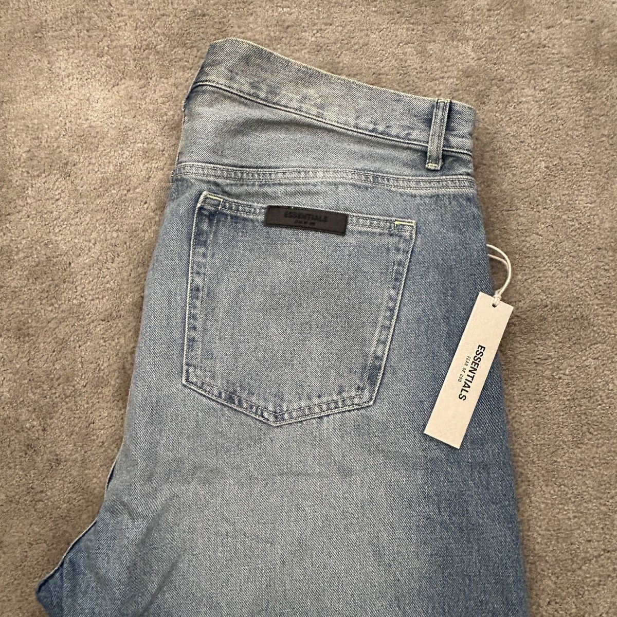 Fear of God FEAR OF GOD ESSENTIALS Blue Faded Jeans 5 Pocket Denim Size US 38 / EU 54 - 7 Thumbnail