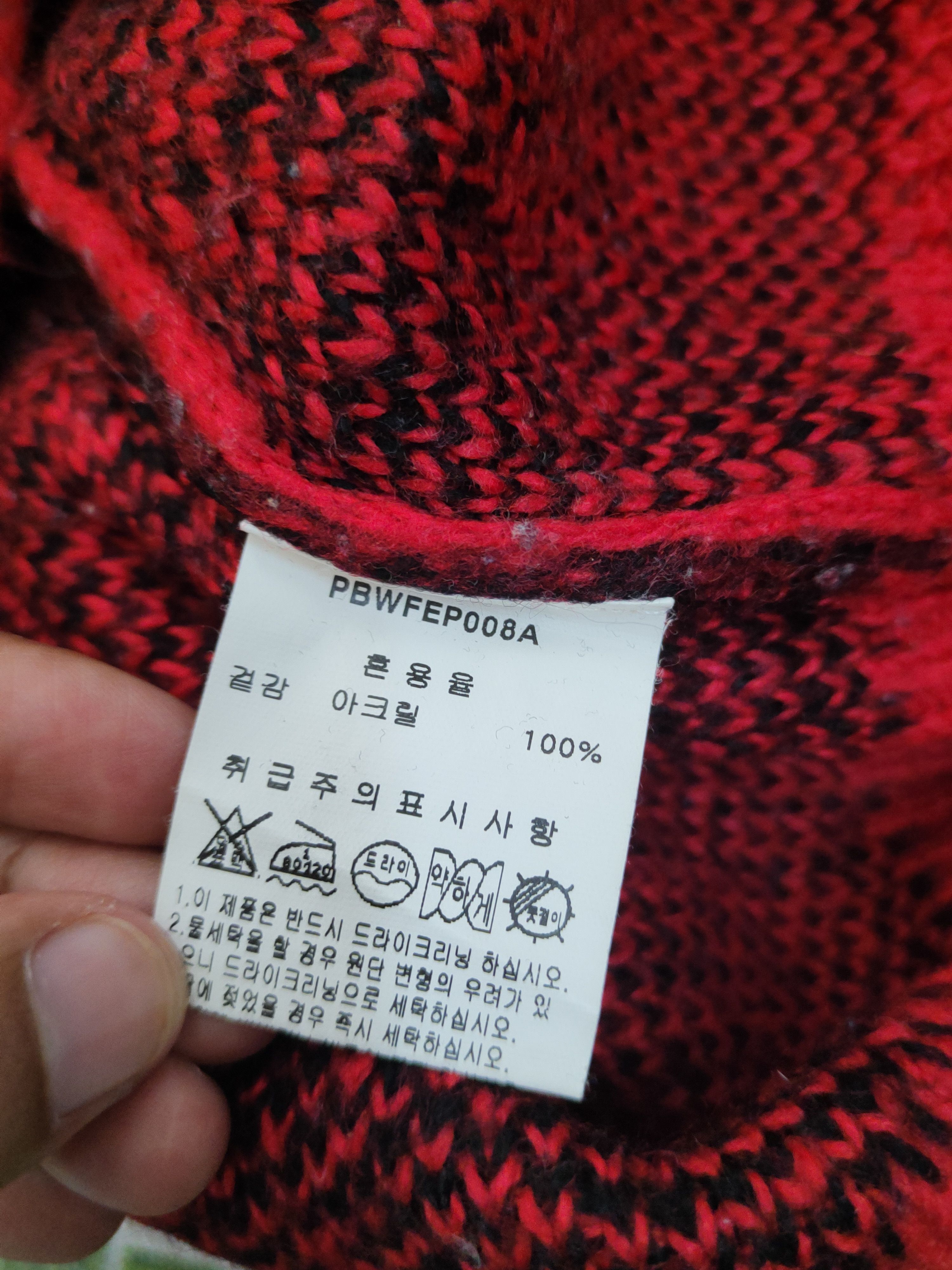 Homespun Knitwear Plus Minus Zero Red Knitwear Sweatshirts #W1285 Size US M / EU 48-50 / 2 - 10 Thumbnail