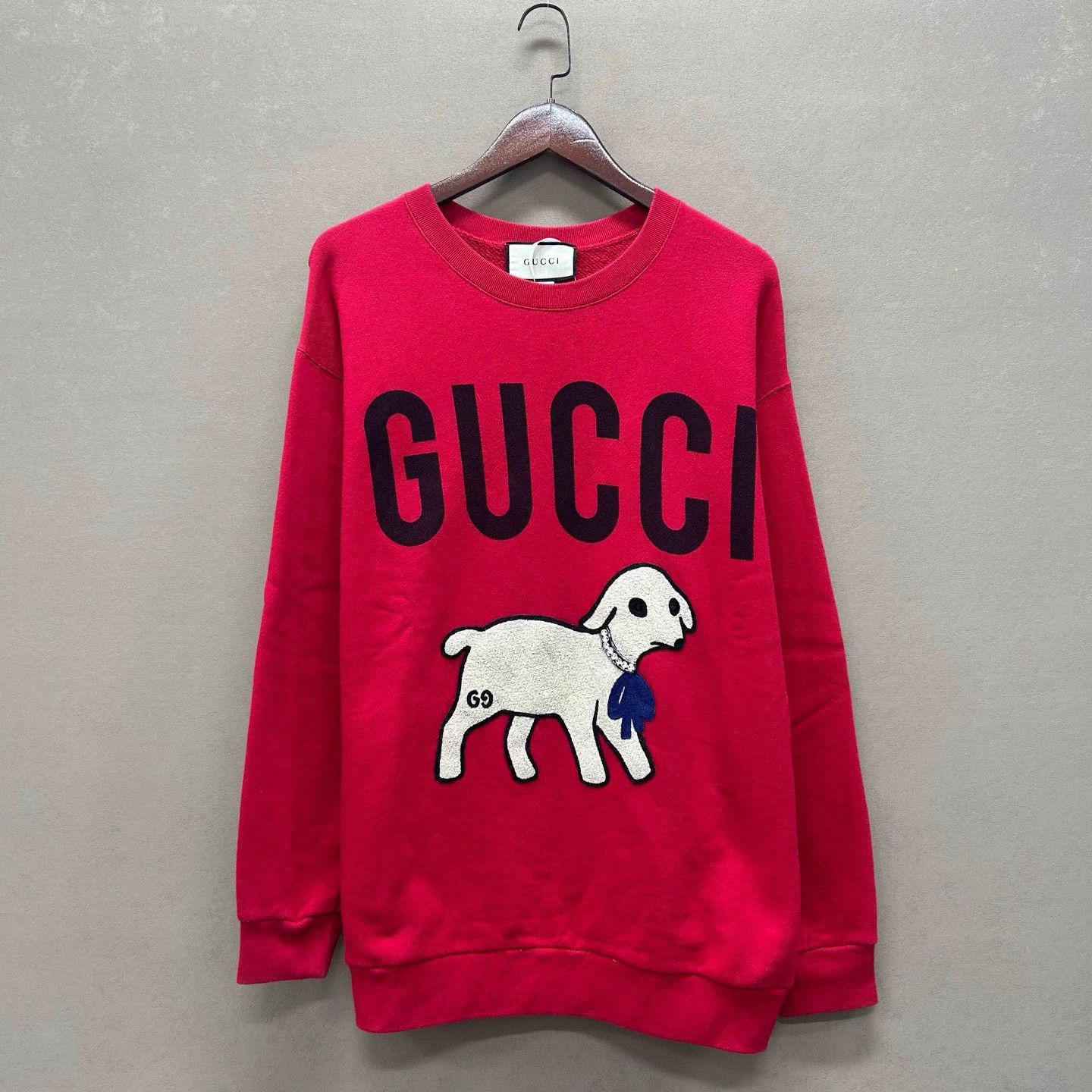 Gucci crystal lamb motif sweatshirt 99 new L