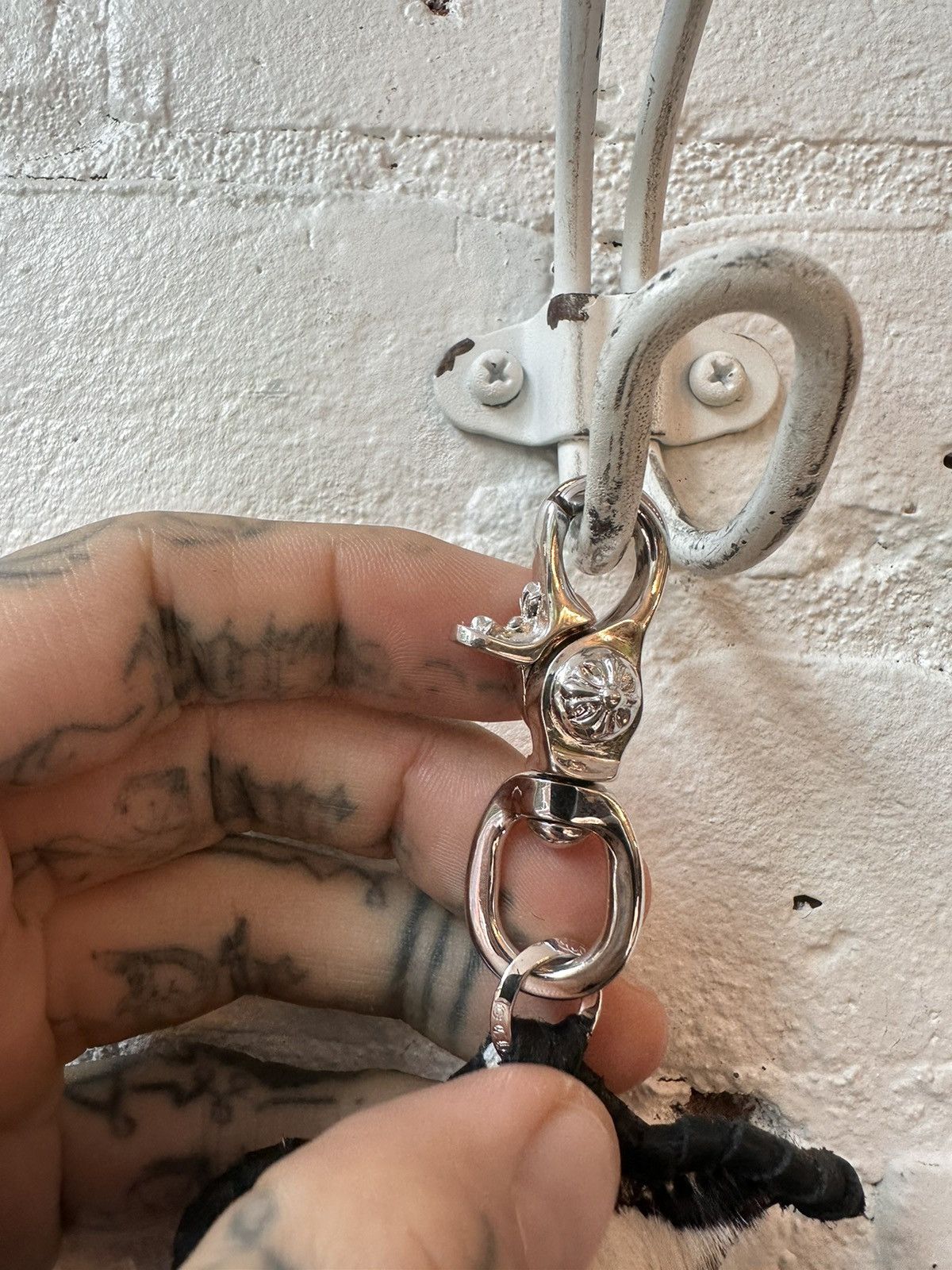 Chrome Hearts CHROME HEARTS HUGE ZEBRA KEYCHAIN CROSS WALLET CHAIN Size ONE SIZE - 7 Thumbnail