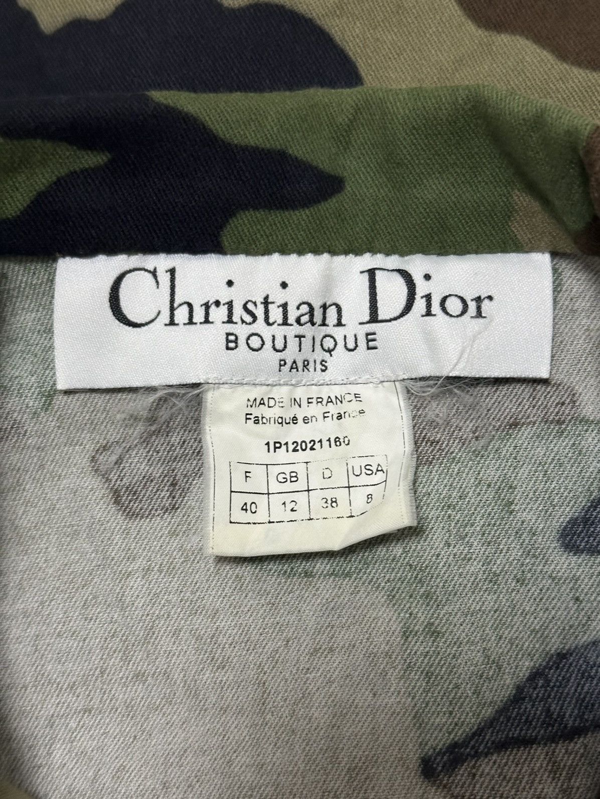 Dior CHRISTIAN DIOR Spring Summer 2001 Camouflage Cropped Jacket Size M / US 6-8 / IT 42-44 - 6 Thumbnail