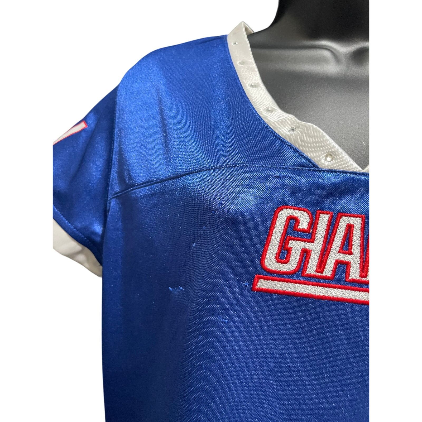 NFL NFL New York Giants Short Sleeve Blue Tie Side Blouse Large Size L / US 10 / IT 46 - 4 Thumbnail