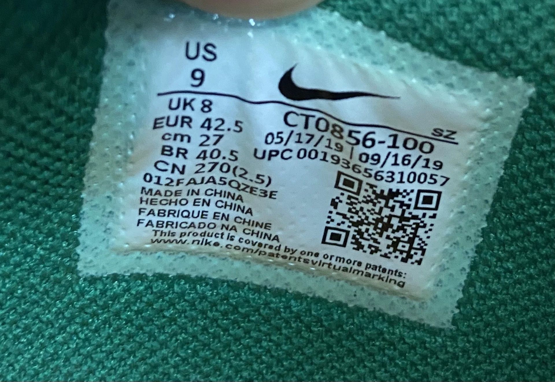 Nike OFF-WHITE x Nike Dunk Low LTHR White Green 42.5 3-4W Size US 9.5 / EU 42-43 - 7 Thumbnail