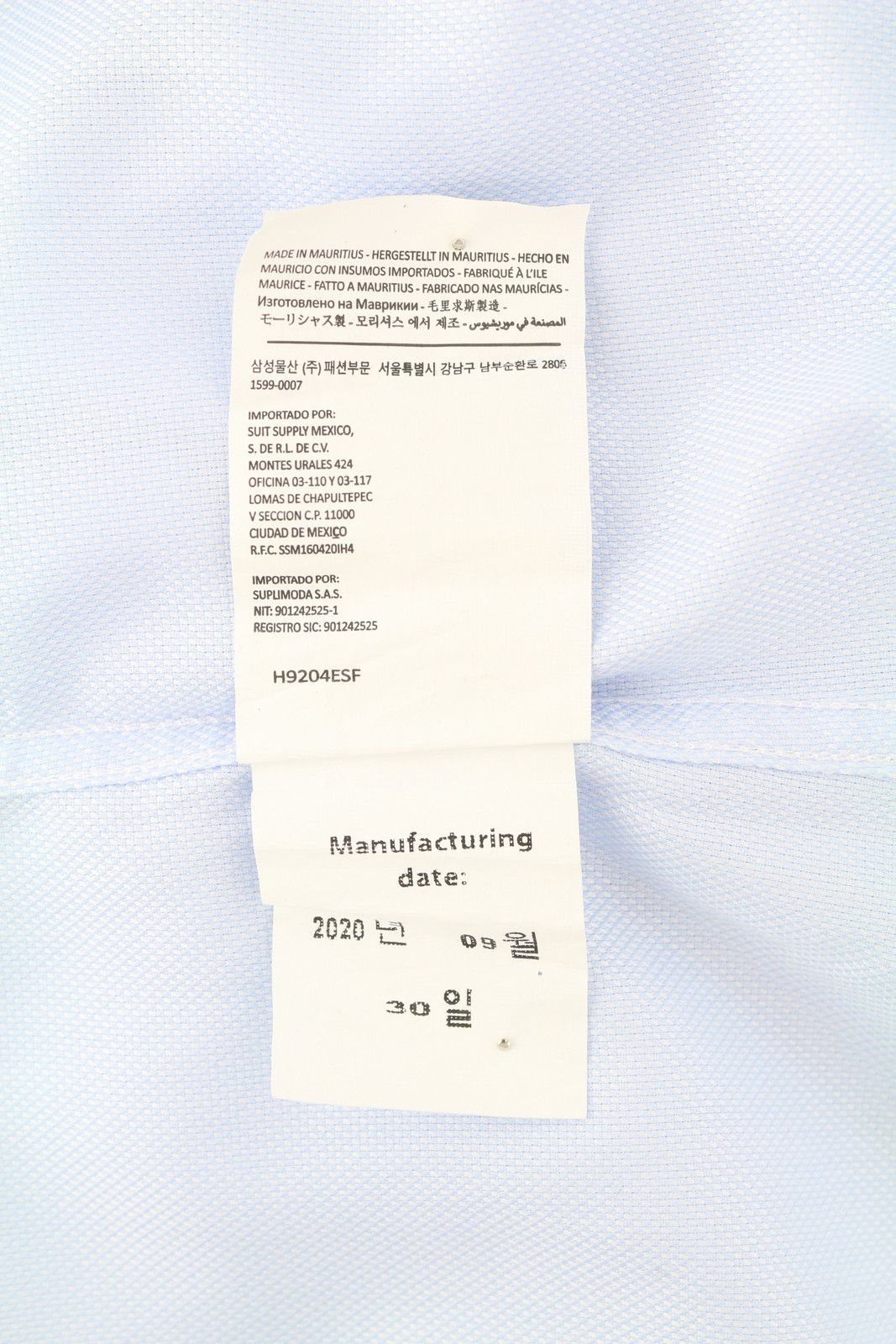 Suitsupply TRAVELLER 41/16 Blue Extra Slim Button Shirt 86181 Size 42R - 8 Thumbnail