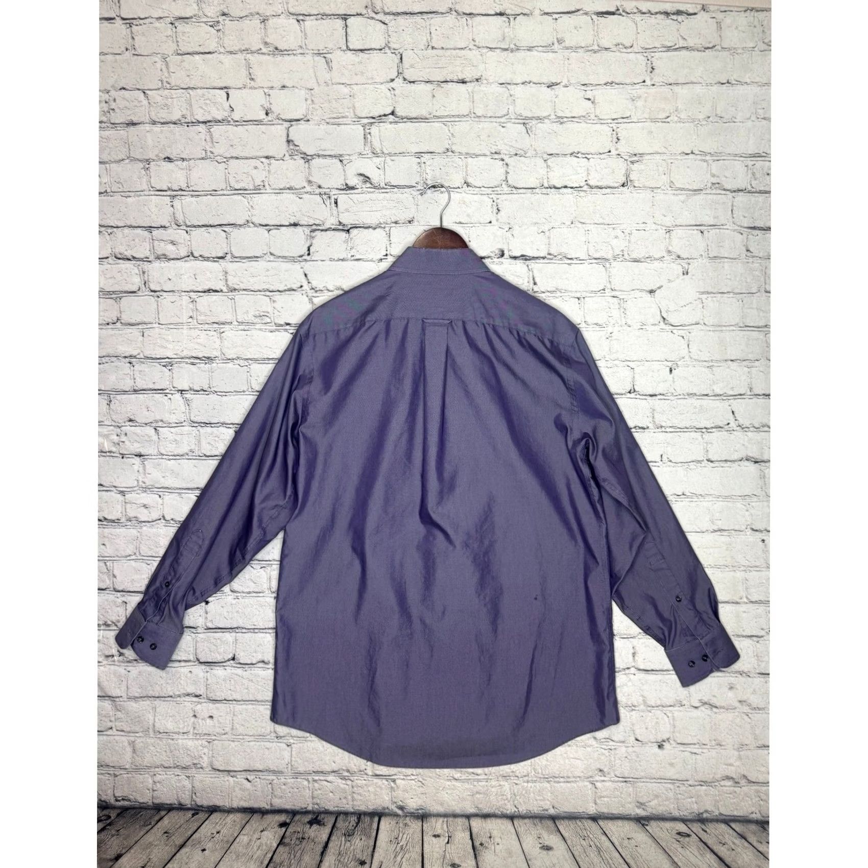 Stafford Stafford Shirt Mens 16 Purple Essentials The Blazer Button Down Size Size US L / EU 52-54 / 3 - 6 Thumbnail