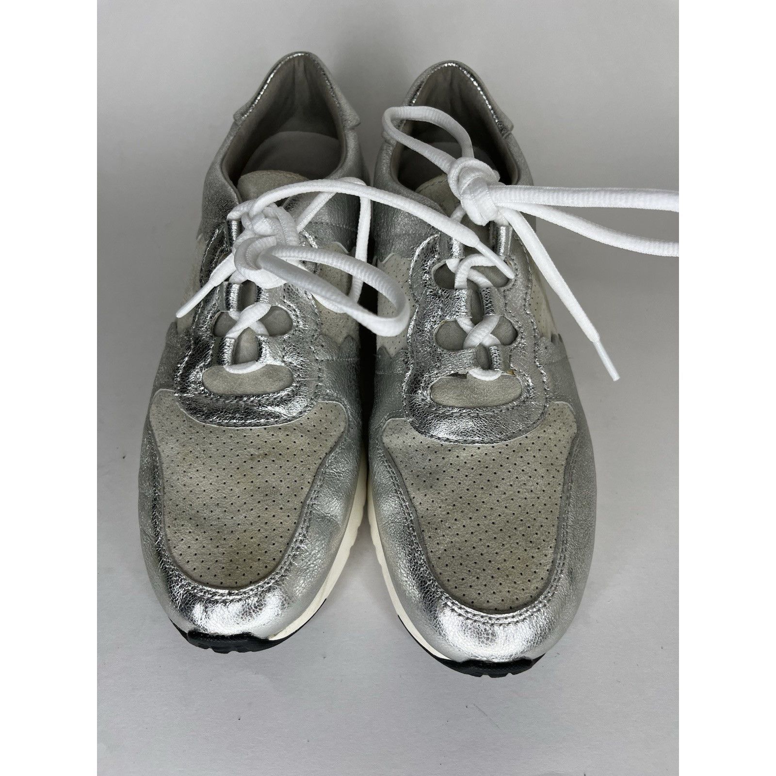 Cole Haan Cole Haan Grand Pro Silver Casual Lace Up Sneakers Shoes Wom Size US 9 / IT 39 - 11 Thumbnail