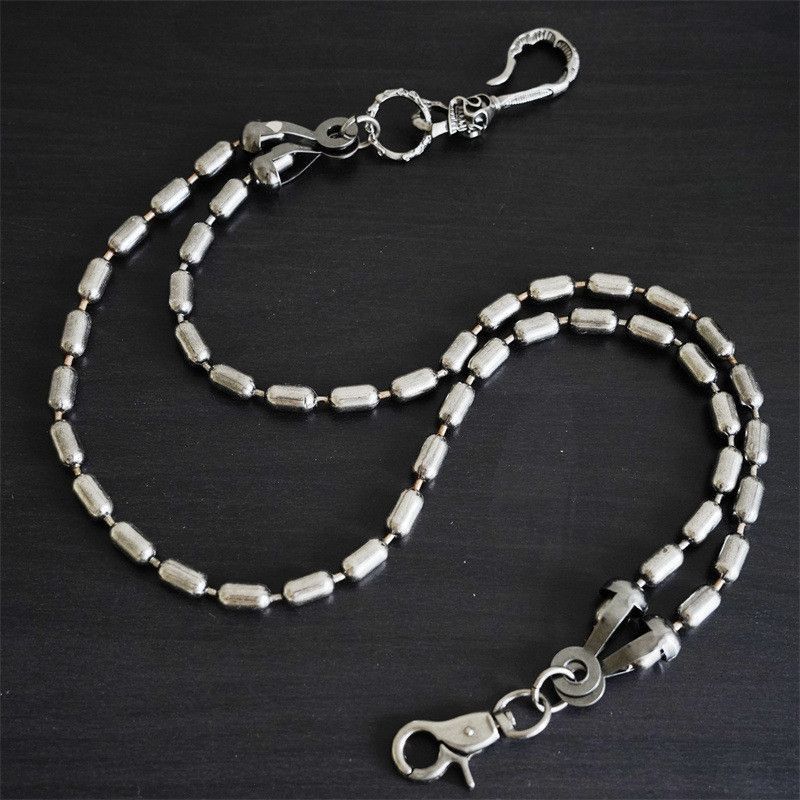 Vintage Punk Two Layer Stainless Steel Keychain Size ONE SIZE - 5 Thumbnail